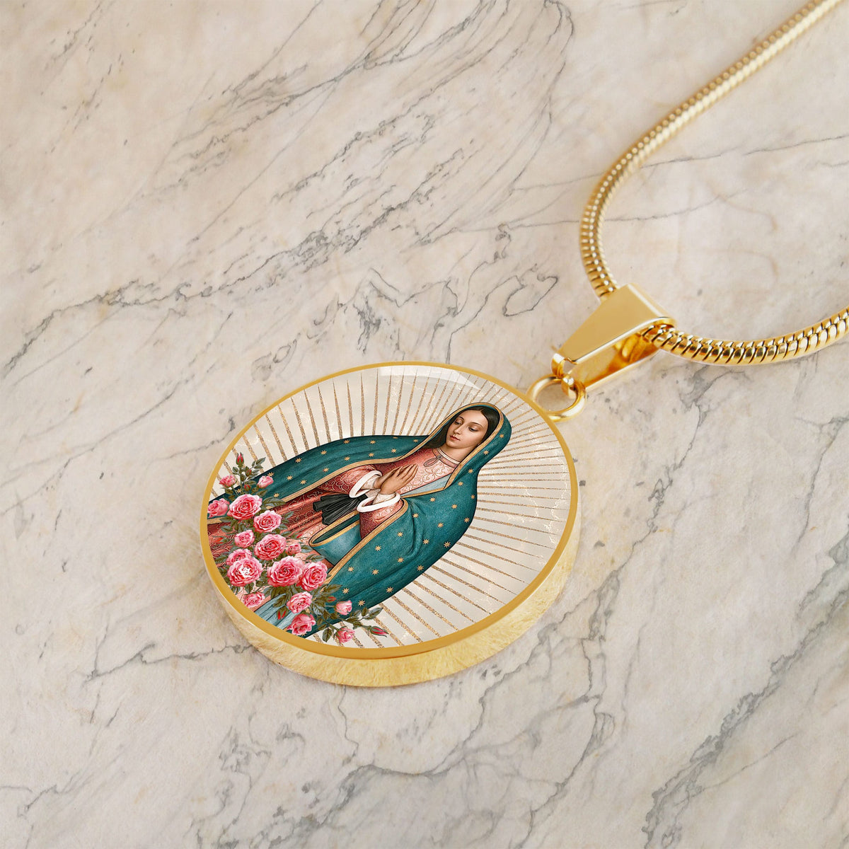 Our Lady of Guadalupe Pendant Necklace Copyright VENXARA