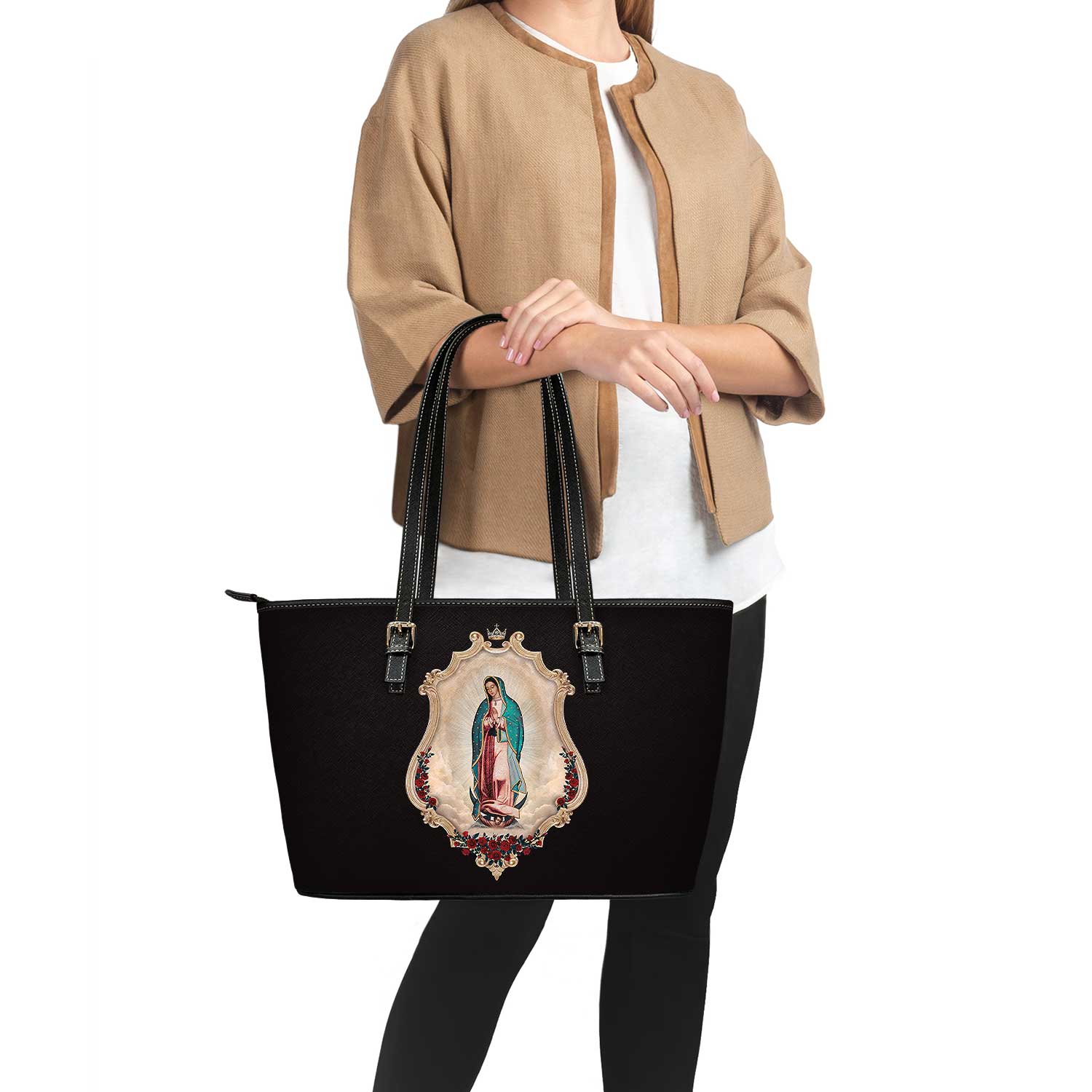 Our Lady of Guadalupe Tote Bag (Black) - VENXARA®