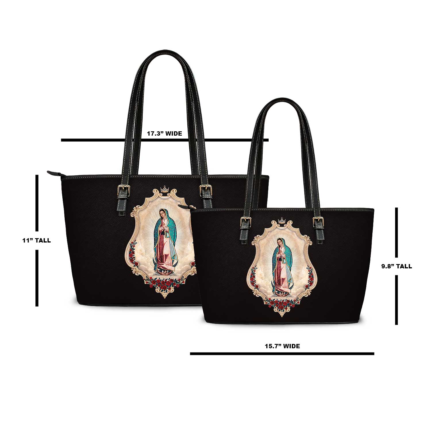 Our Lady of Guadalupe Tote Bag (Black) - VENXARA®