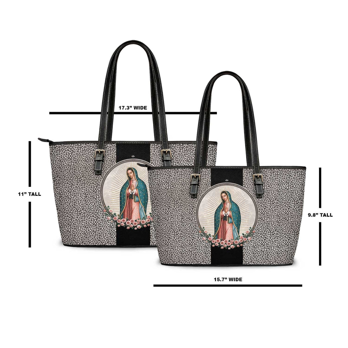 Our Lady of Guadalupe Tote Bag (Leopard) Copyright VENXARA
