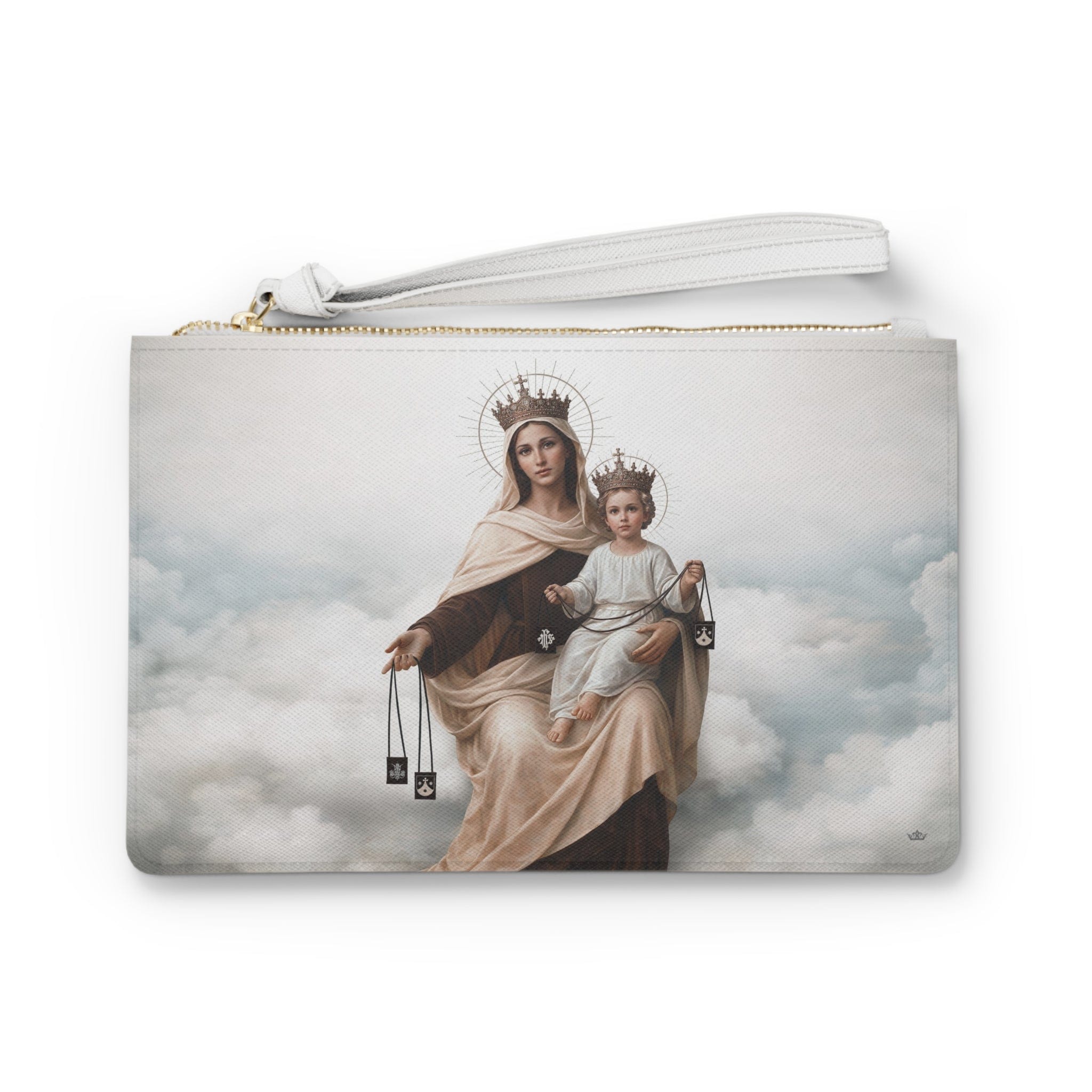 Our Lady of Mt Carmel Clutch Pouch (Blanc) Copyright VENXARA