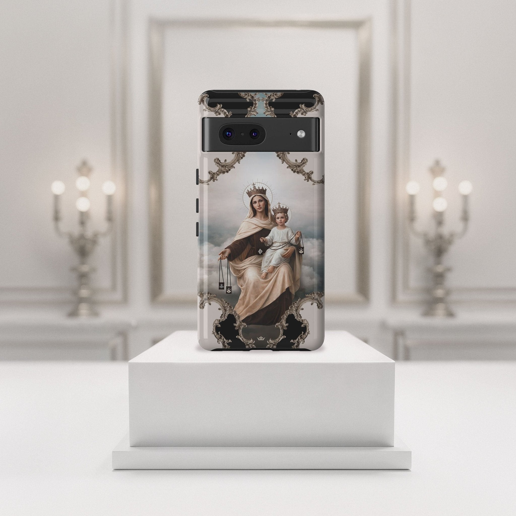 Our Lady of Mt. Carmel Hard Phone Case (Baroque) - Venxara