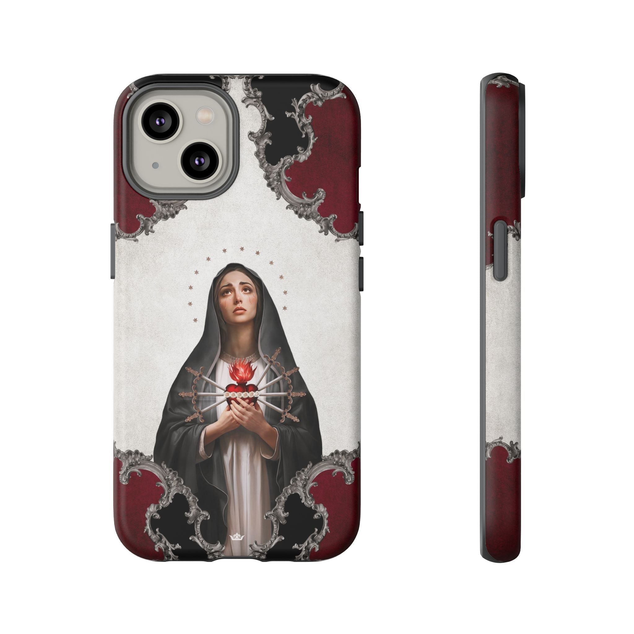 Our Lady of Sorrows Hard Phone Case (Baroque) - Venxara