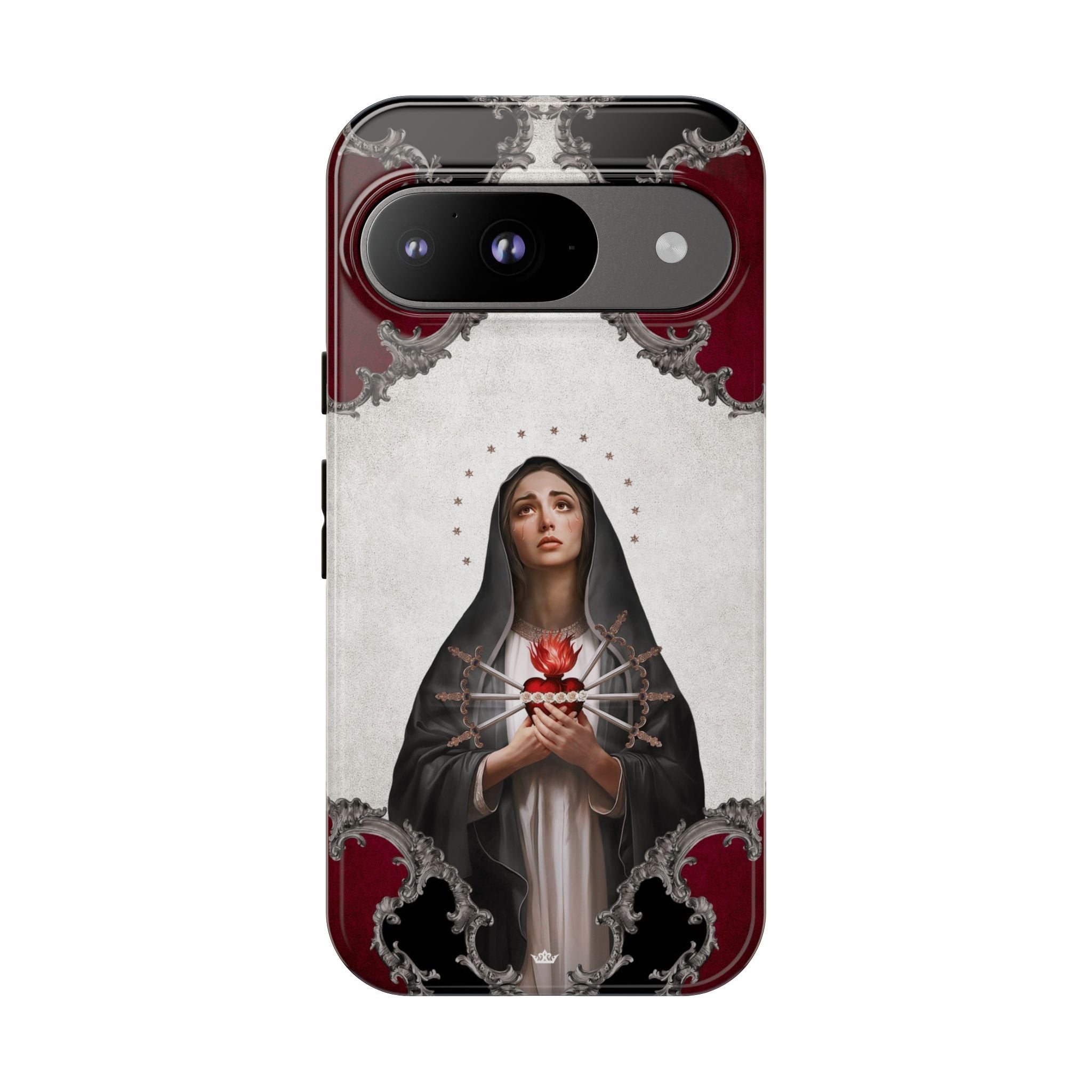 Our Lady of Sorrows Hard Phone Case (Baroque) - Venxara