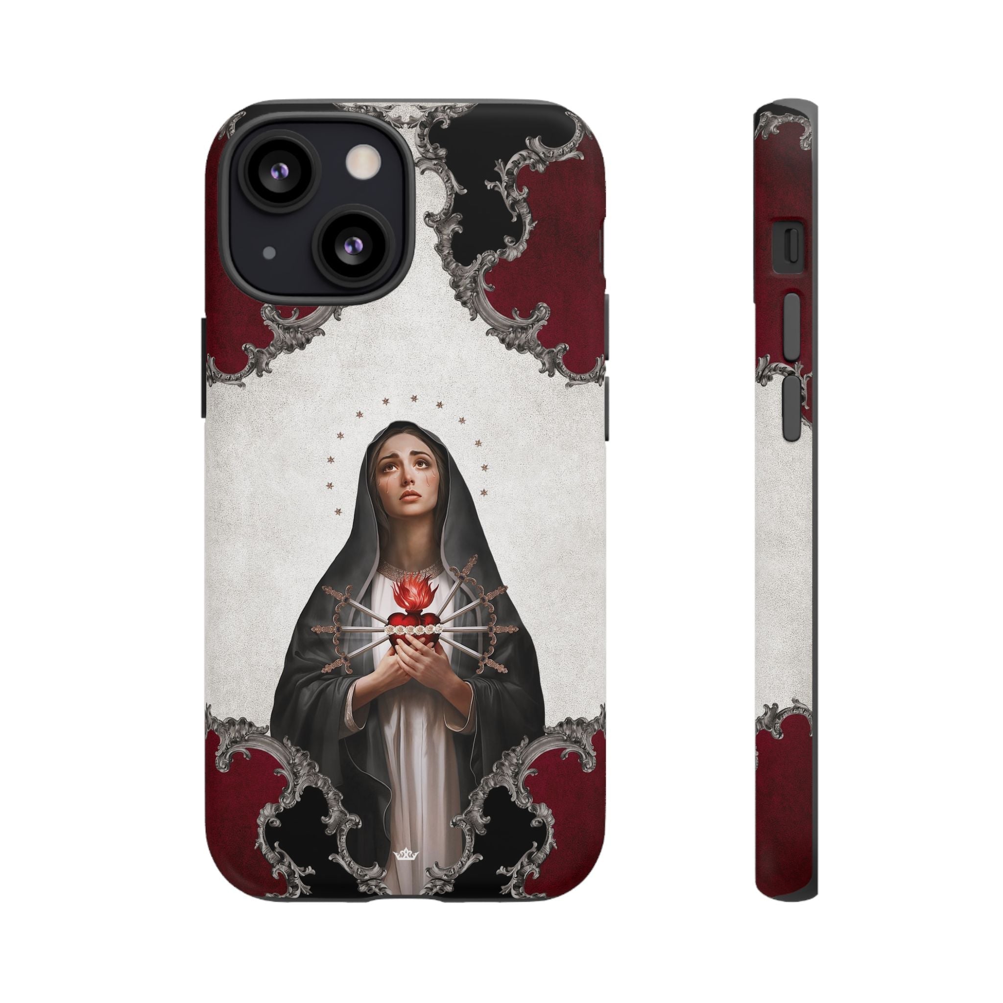 Our Lady of Sorrows Hard Phone Case (Baroque) - Venxara