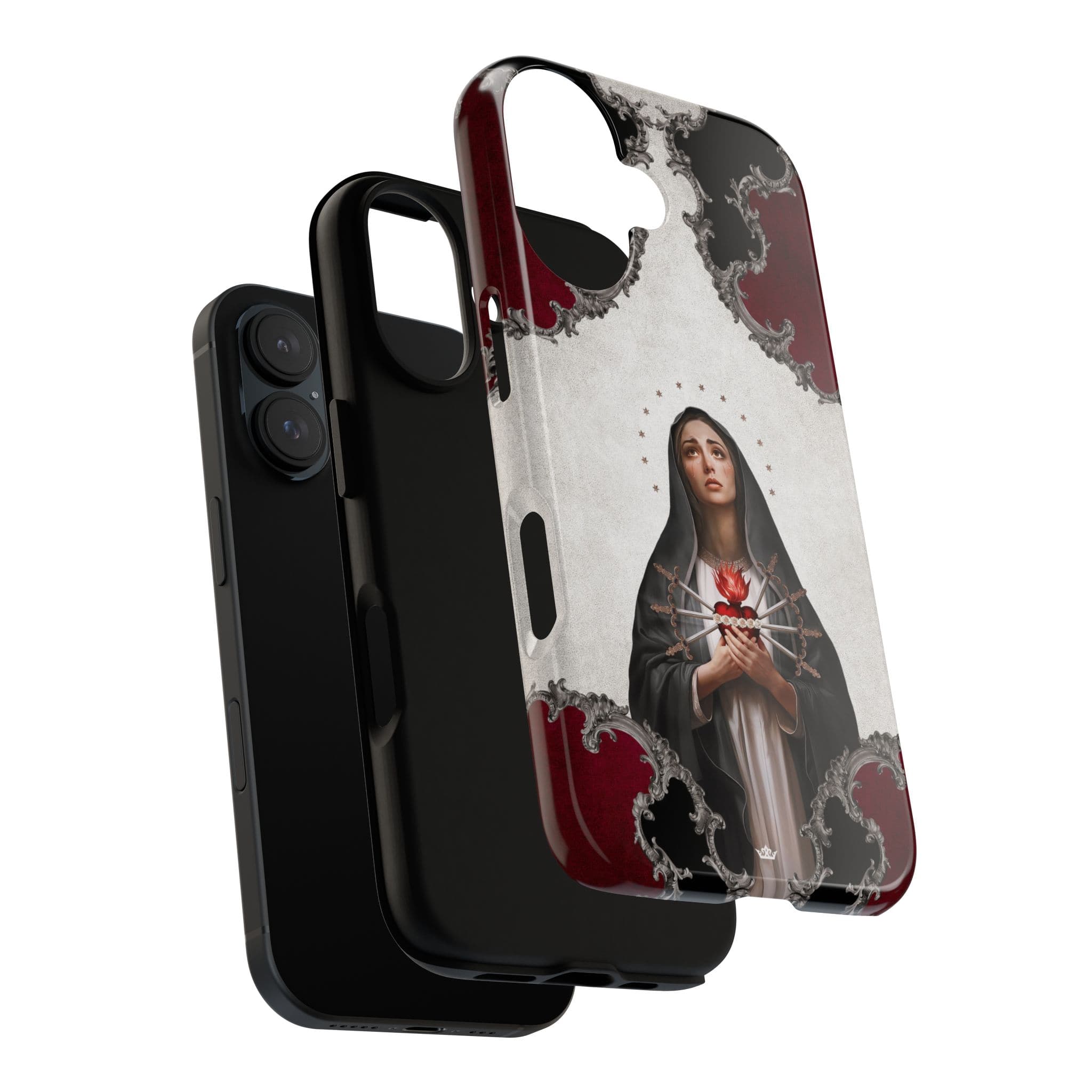 Our Lady of Sorrows Hard Phone Case (Baroque) Copyright VENXARA