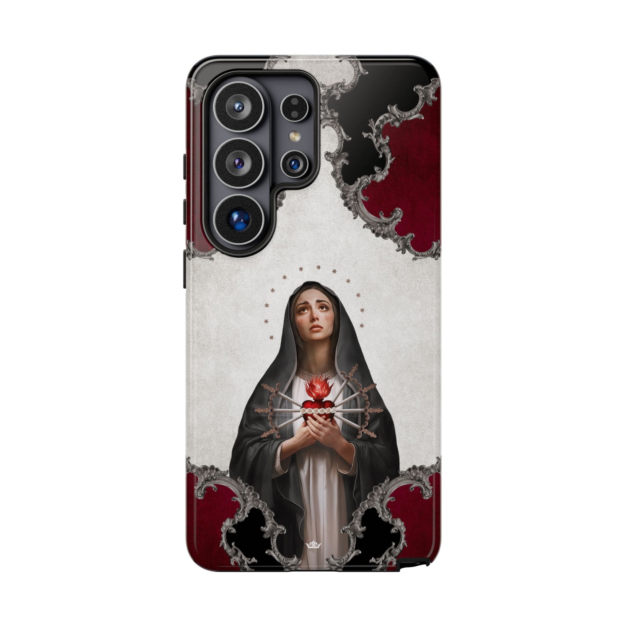 Our Lady of Sorrows Hard Phone Case (Baroque) Copyright VENXARA