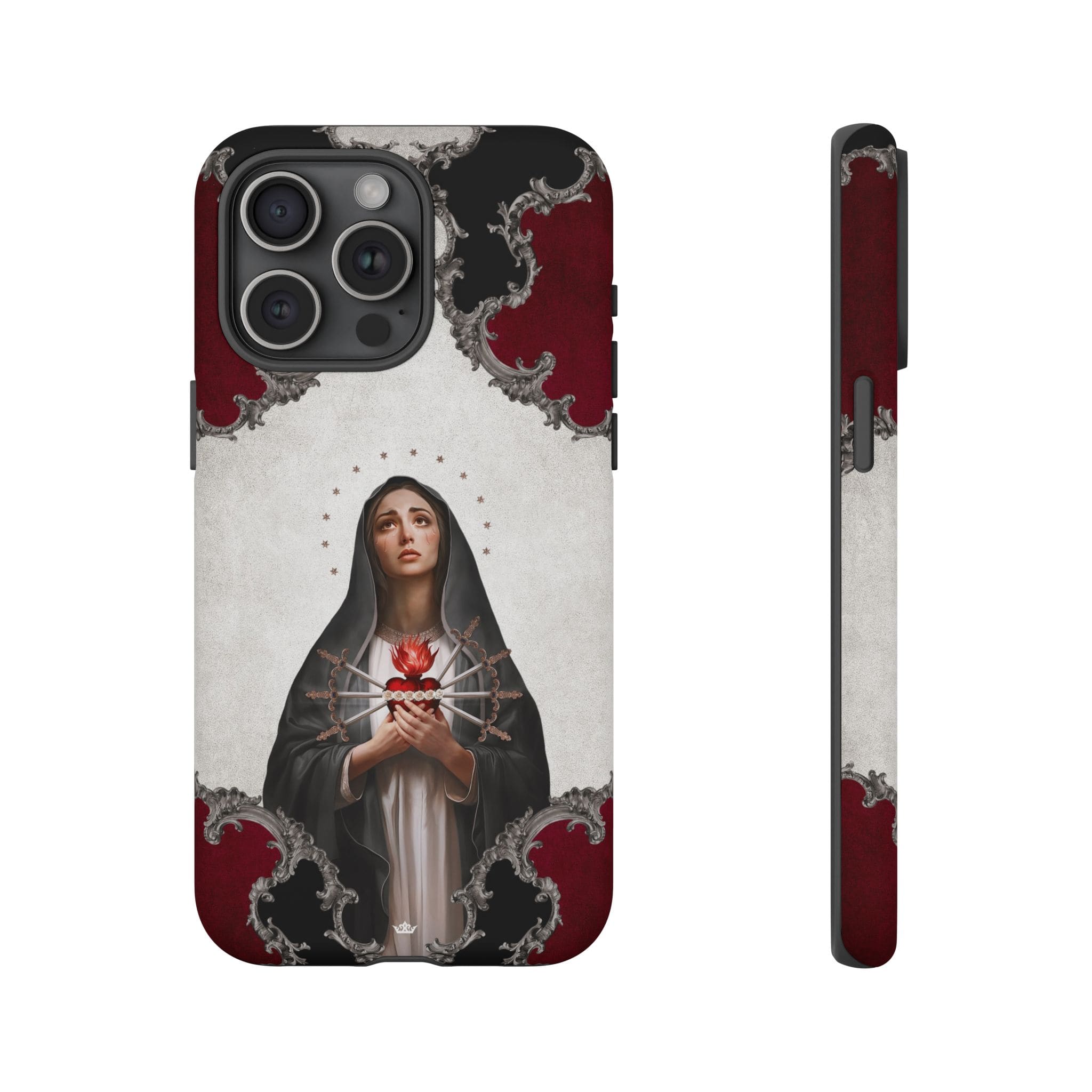 Our Lady of Sorrows Hard Phone Case (Baroque) Copyright VENXARA