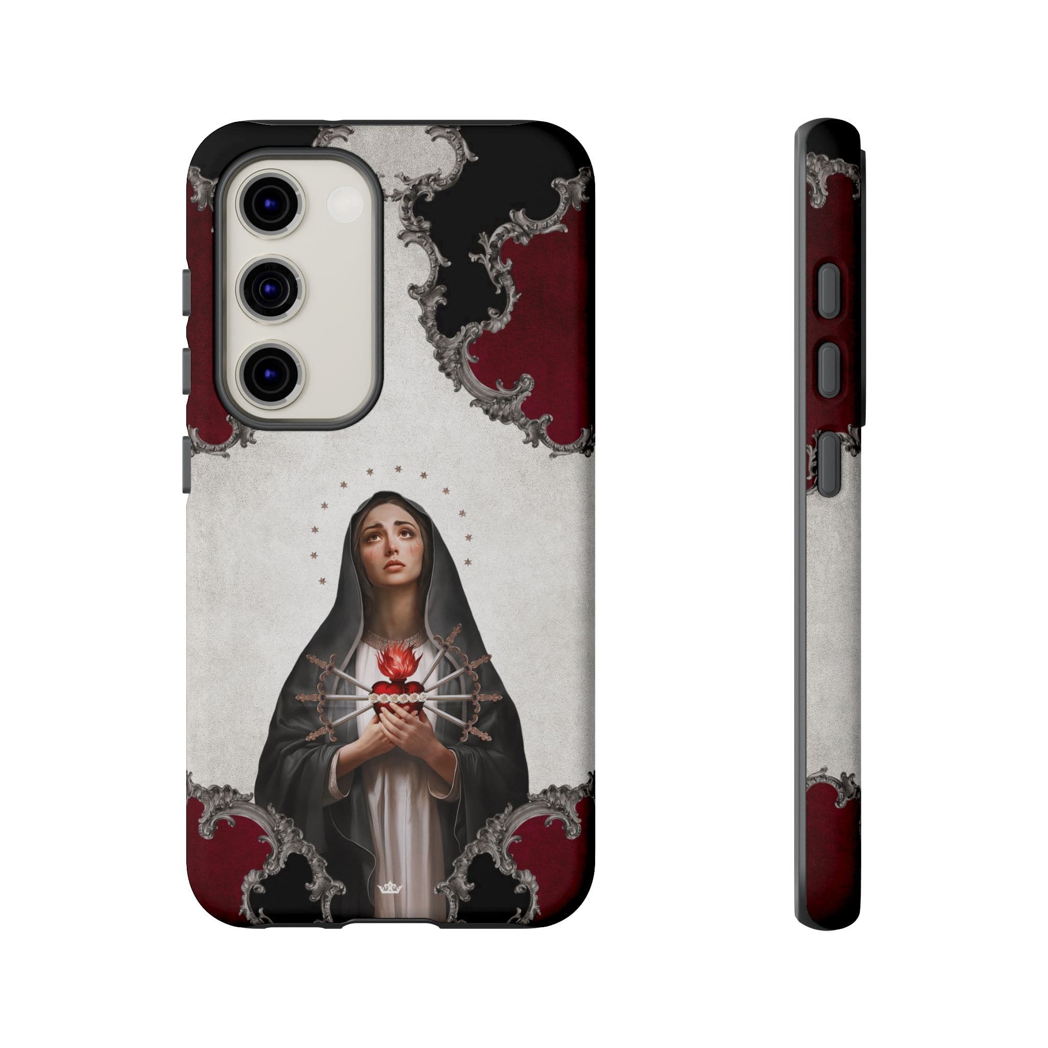 Our Lady of Sorrows Hard Phone Case (Baroque) Copyright VENXARA