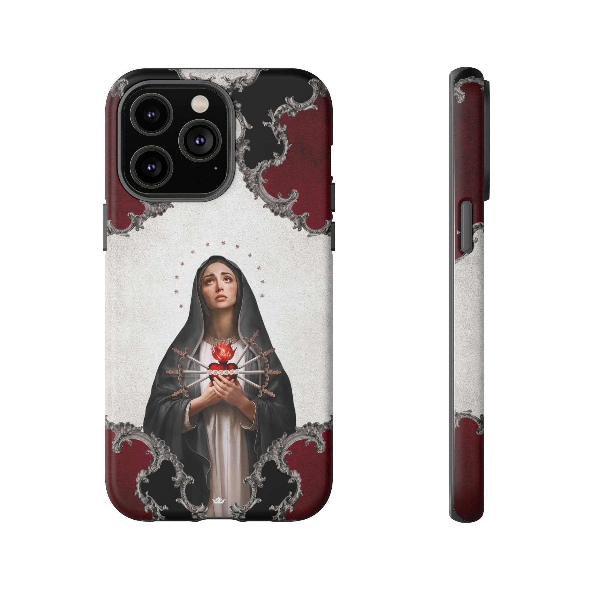 Our Lady of Sorrows Hard Phone Case (Baroque) Copyright VENXARA