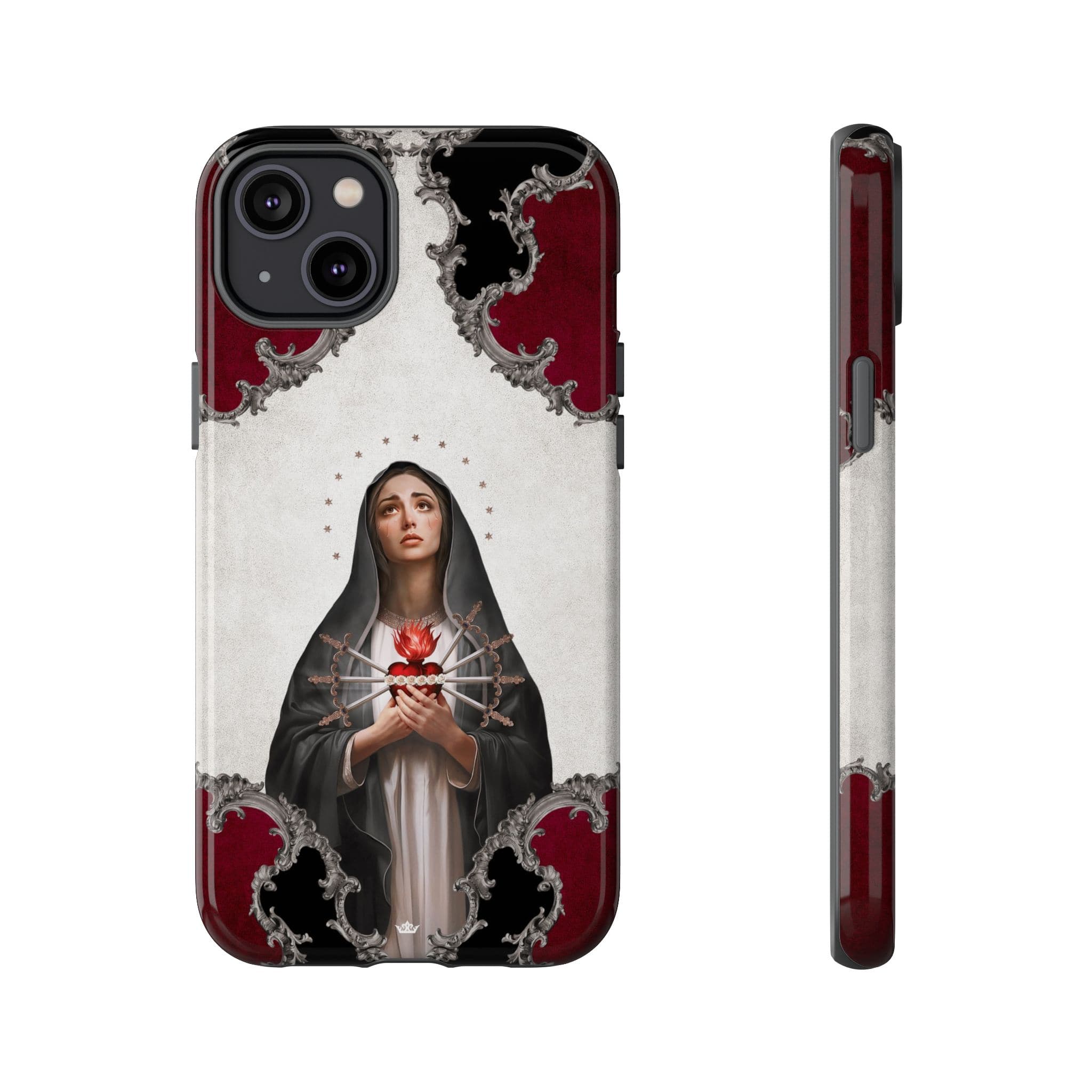 Our Lady of Sorrows Hard Phone Case (Baroque) Copyright VENXARA