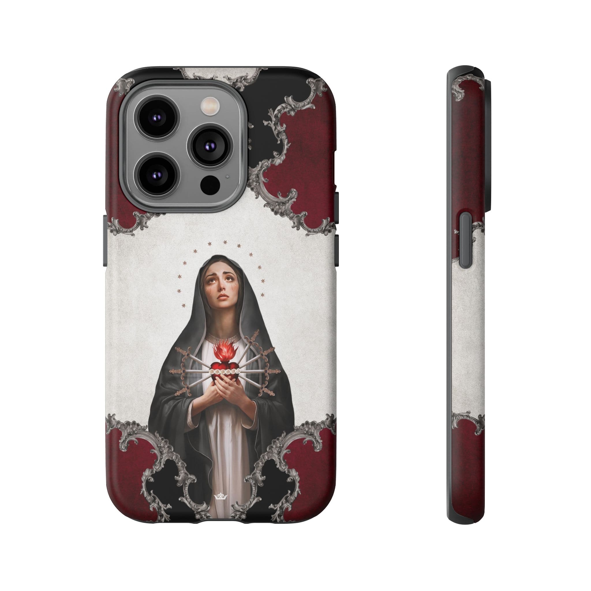 Our Lady of Sorrows Hard Phone Case (Baroque) Copyright VENXARA
