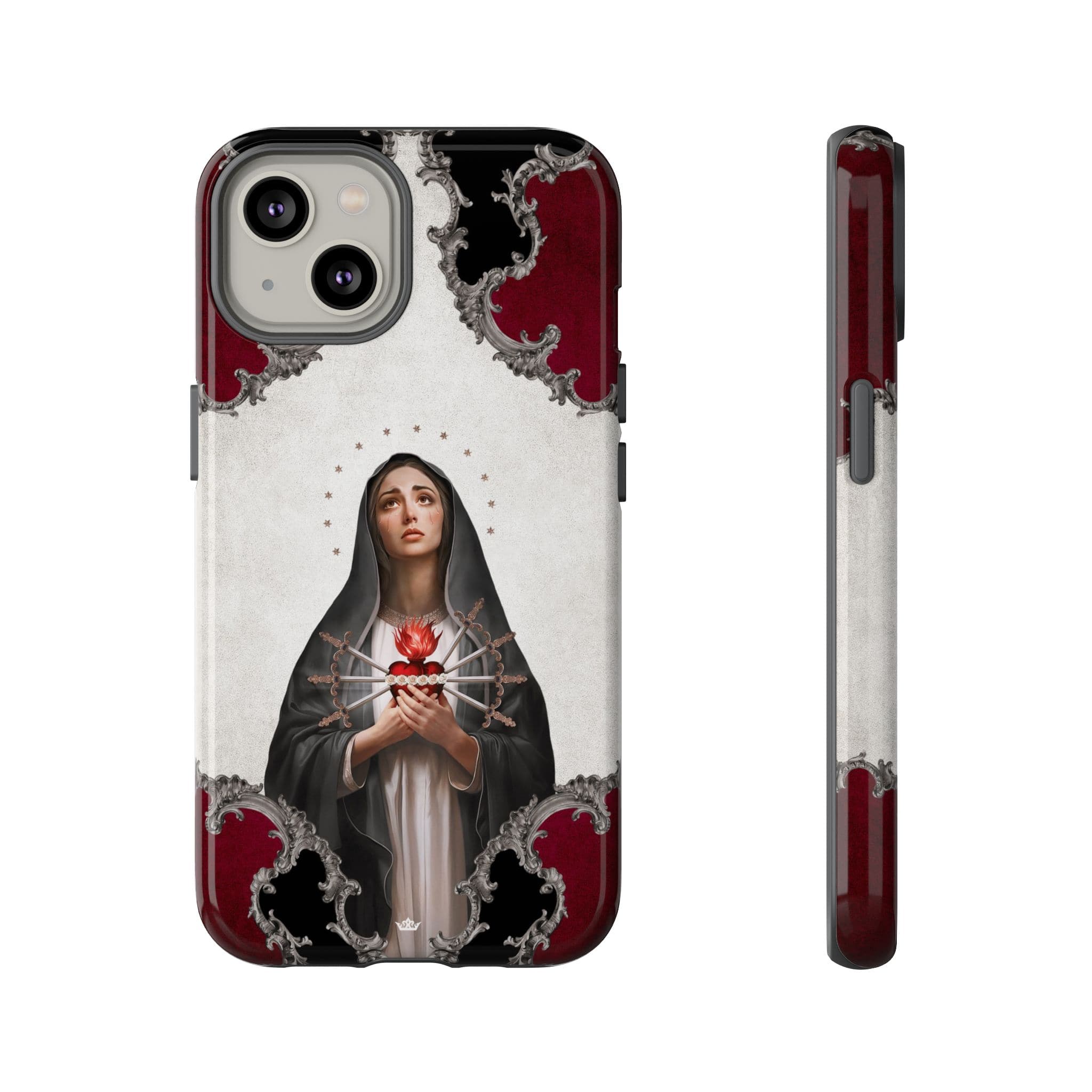 Our Lady of Sorrows Hard Phone Case (Baroque) Copyright VENXARA