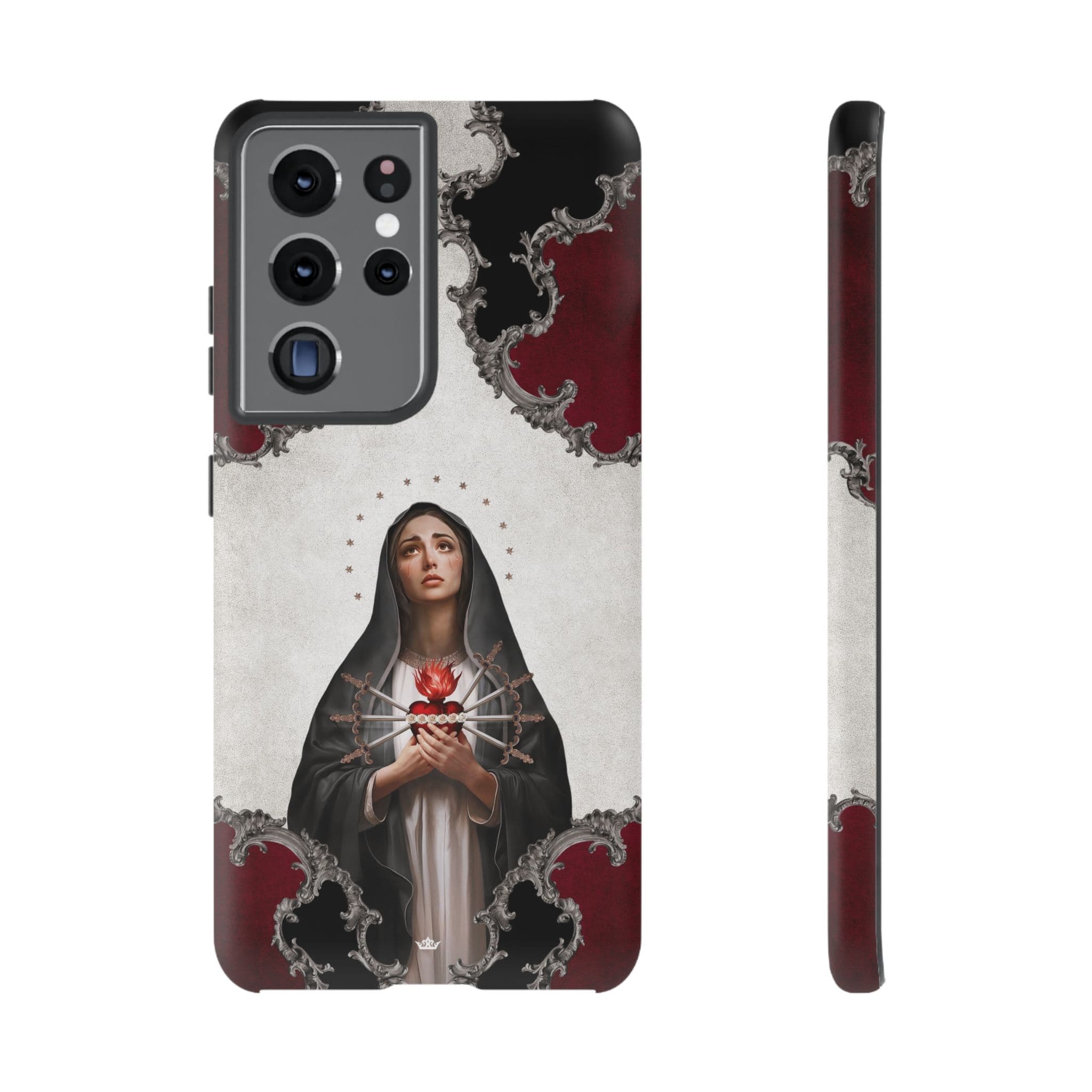 Our Lady of Sorrows Hard Phone Case (Baroque) Copyright VENXARA