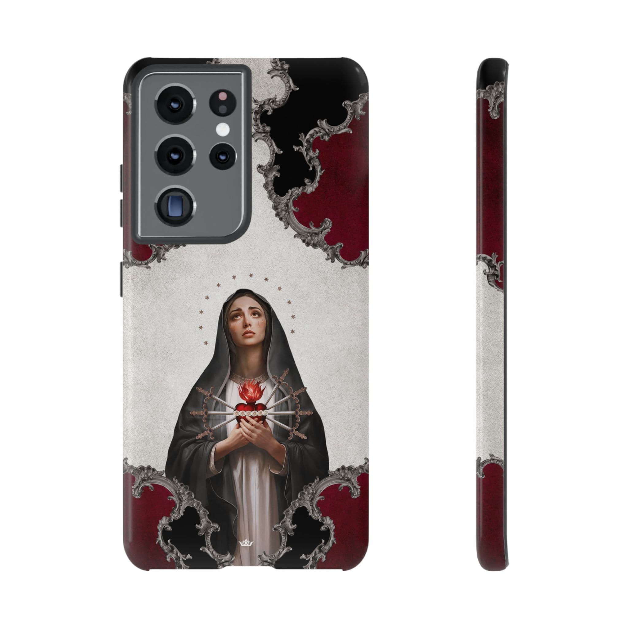 Our Lady of Sorrows Hard Phone Case (Baroque) Copyright VENXARA