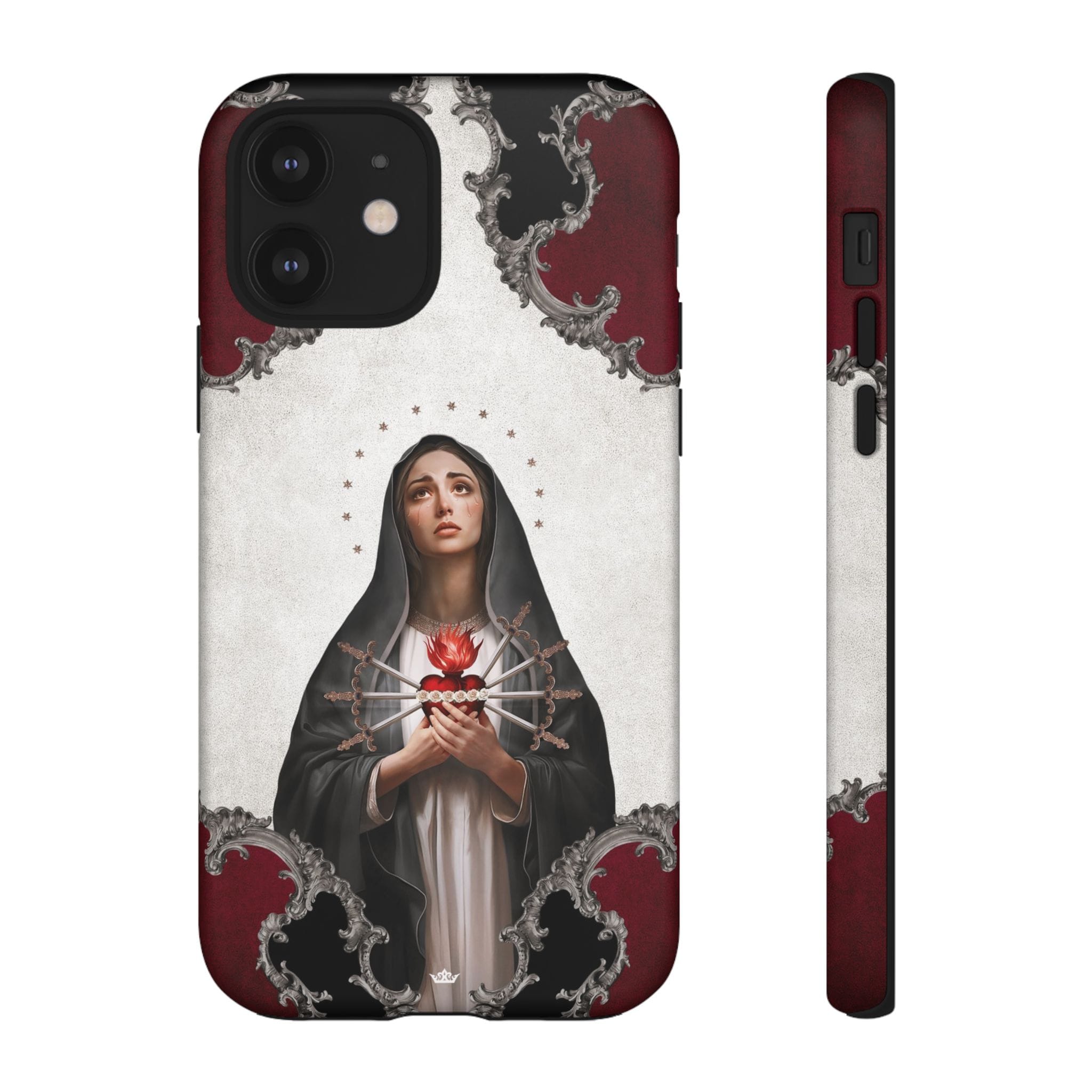 Our Lady of Sorrows Hard Phone Case (Baroque) Copyright VENXARA