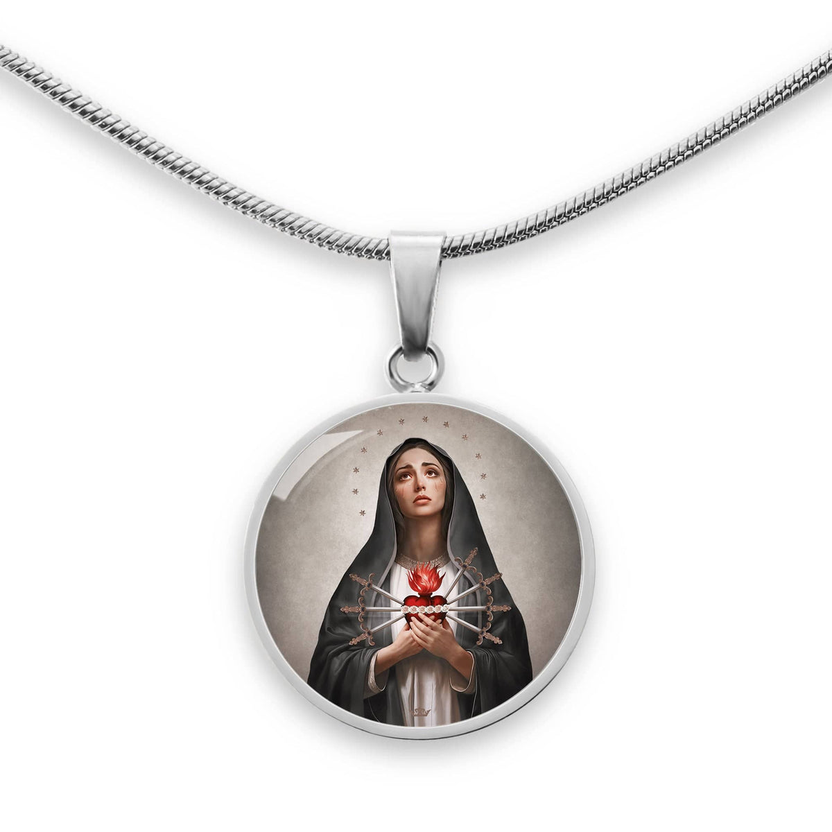 Our Lady of Sorrows Pendant Necklace Copyright VENXARA