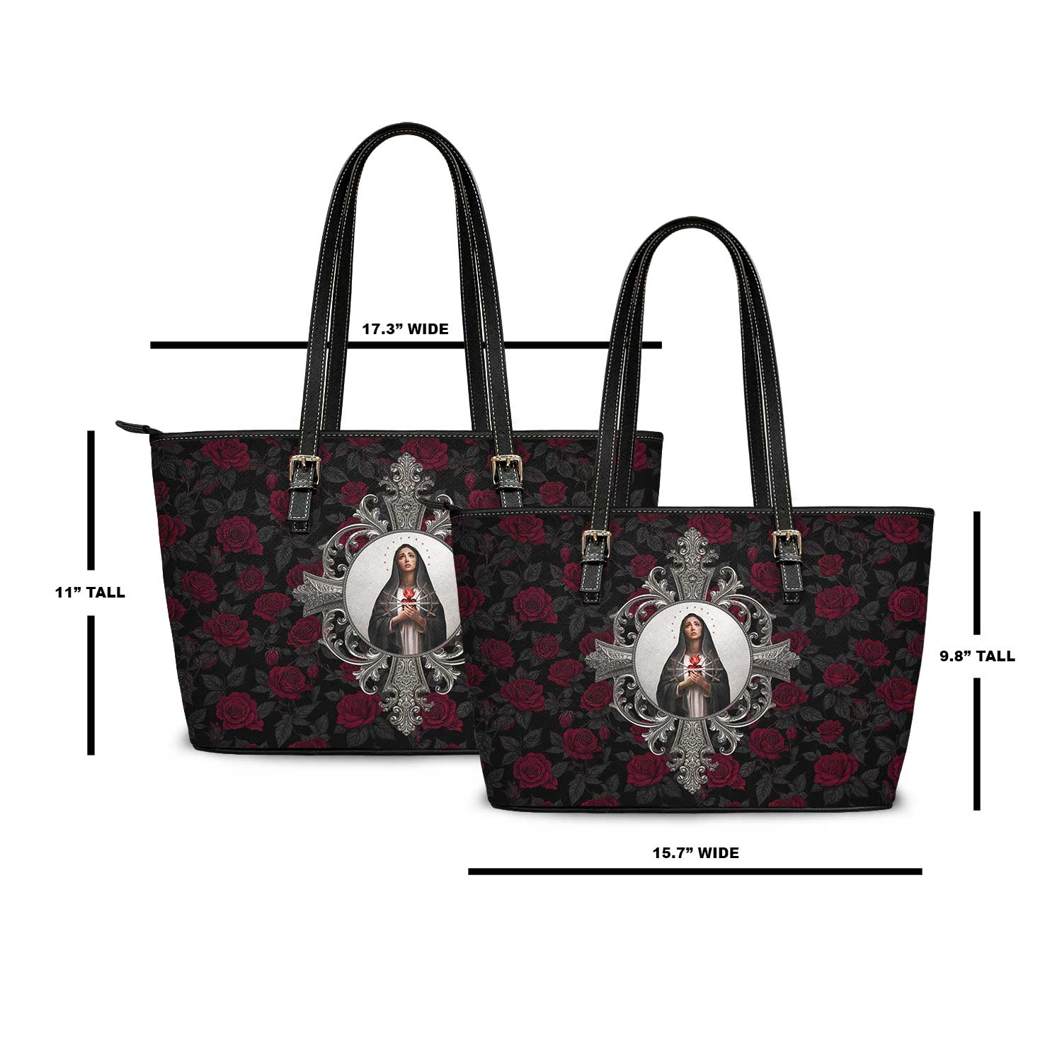 Our Lady of Sorrows Tote Bag (Roses) Copyright VENXARA