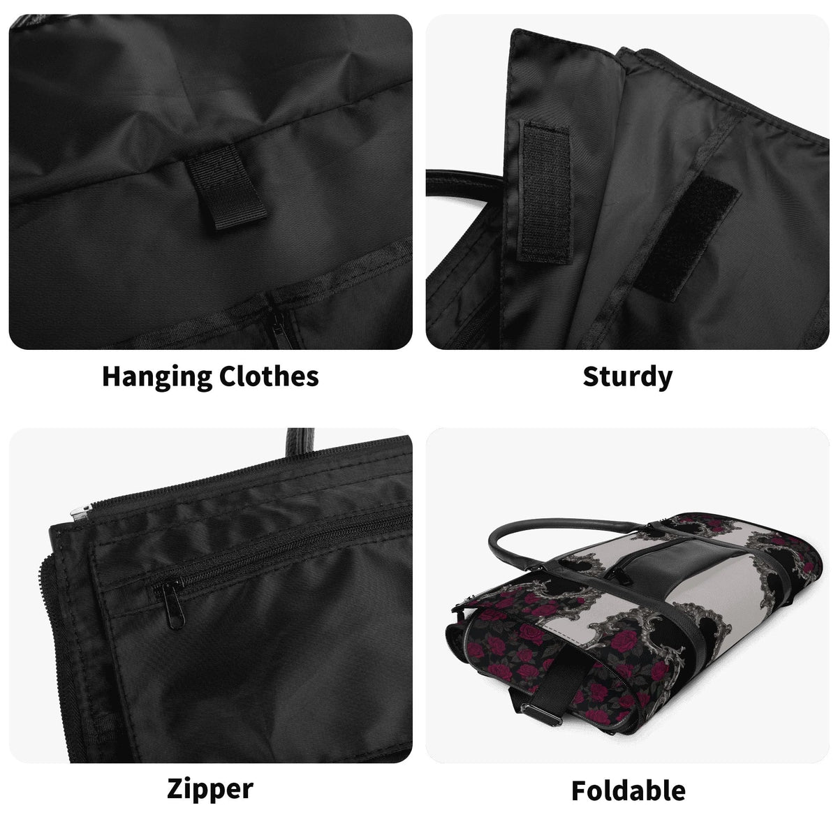 Our Lady of Sorrows Travel Bag (Baroque Roses) Copyright VENXARA