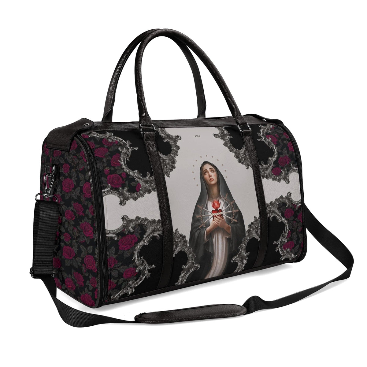 Our Lady of Sorrows Travel Bag (Baroque Roses) Copyright VENXARA