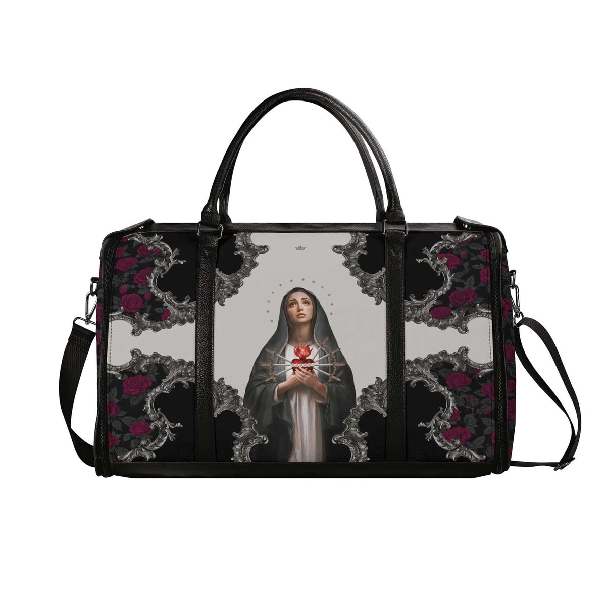 Our Lady of Sorrows Travel Bag (Baroque Roses) Copyright VENXARA