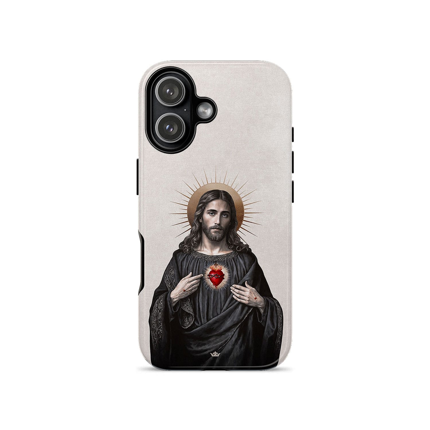 Sacred Heart of Jesus Hard Phone Case (Vintage Ivory) Copyright VENXARA