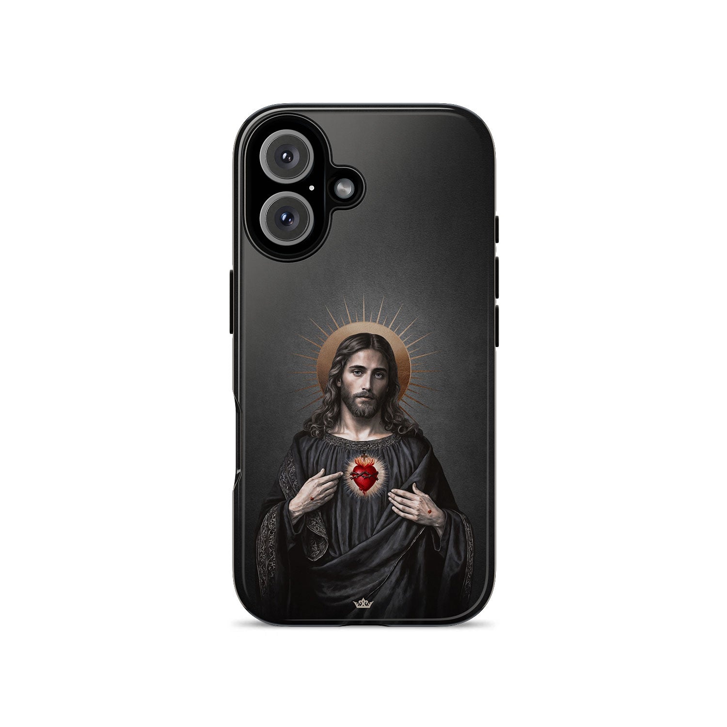 Sacred Heart of Jesus Hard Phone Case (Vintage Black)