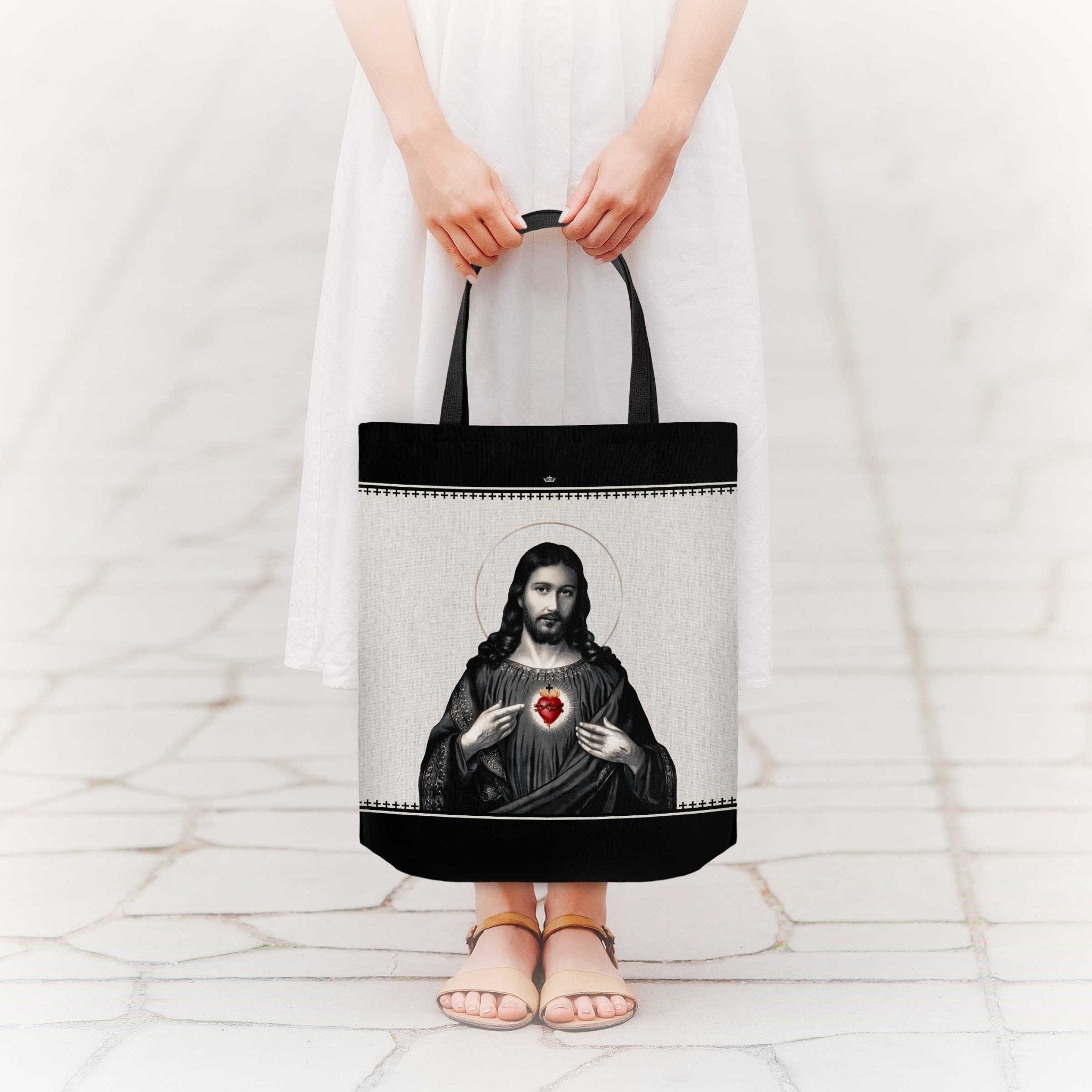 Sacred Heart of Jesus Canvas Tote Bag - VENXARA®