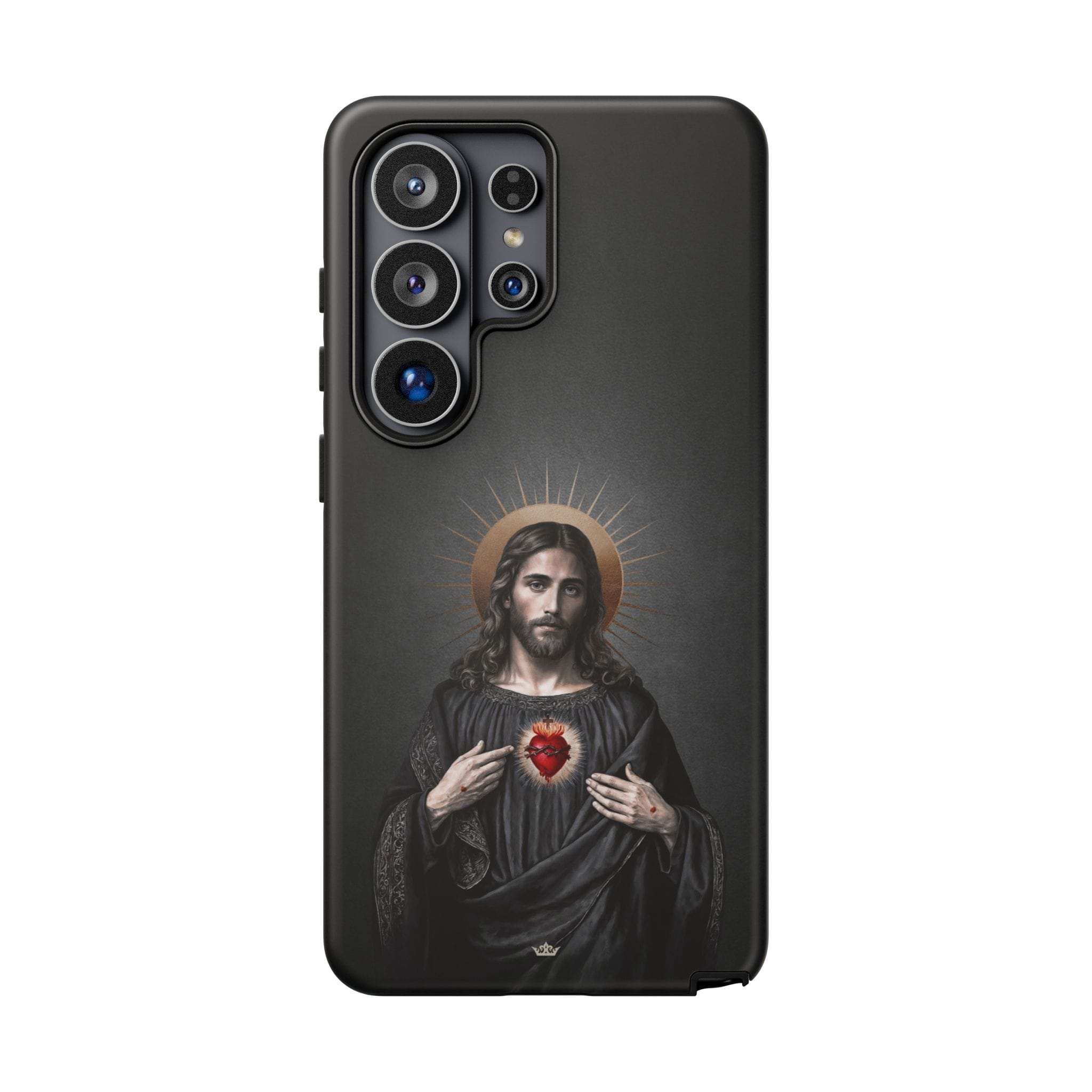 Sacred Heart of Jesus Hard Phone Case (Vintage Black) Copyright VENXARA