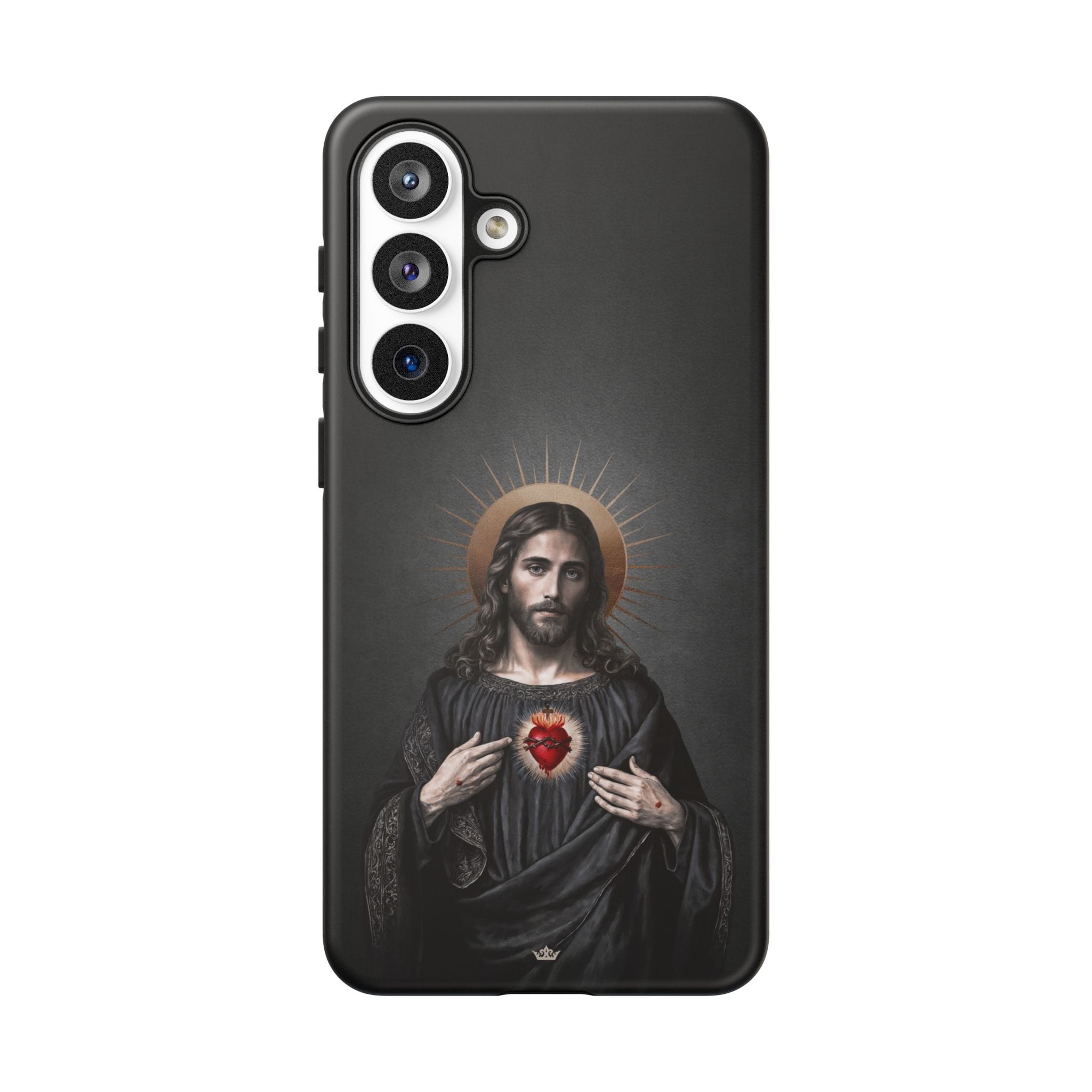 Sacred Heart of Jesus Hard Phone Case (Vintage Black) Copyright VENXARA