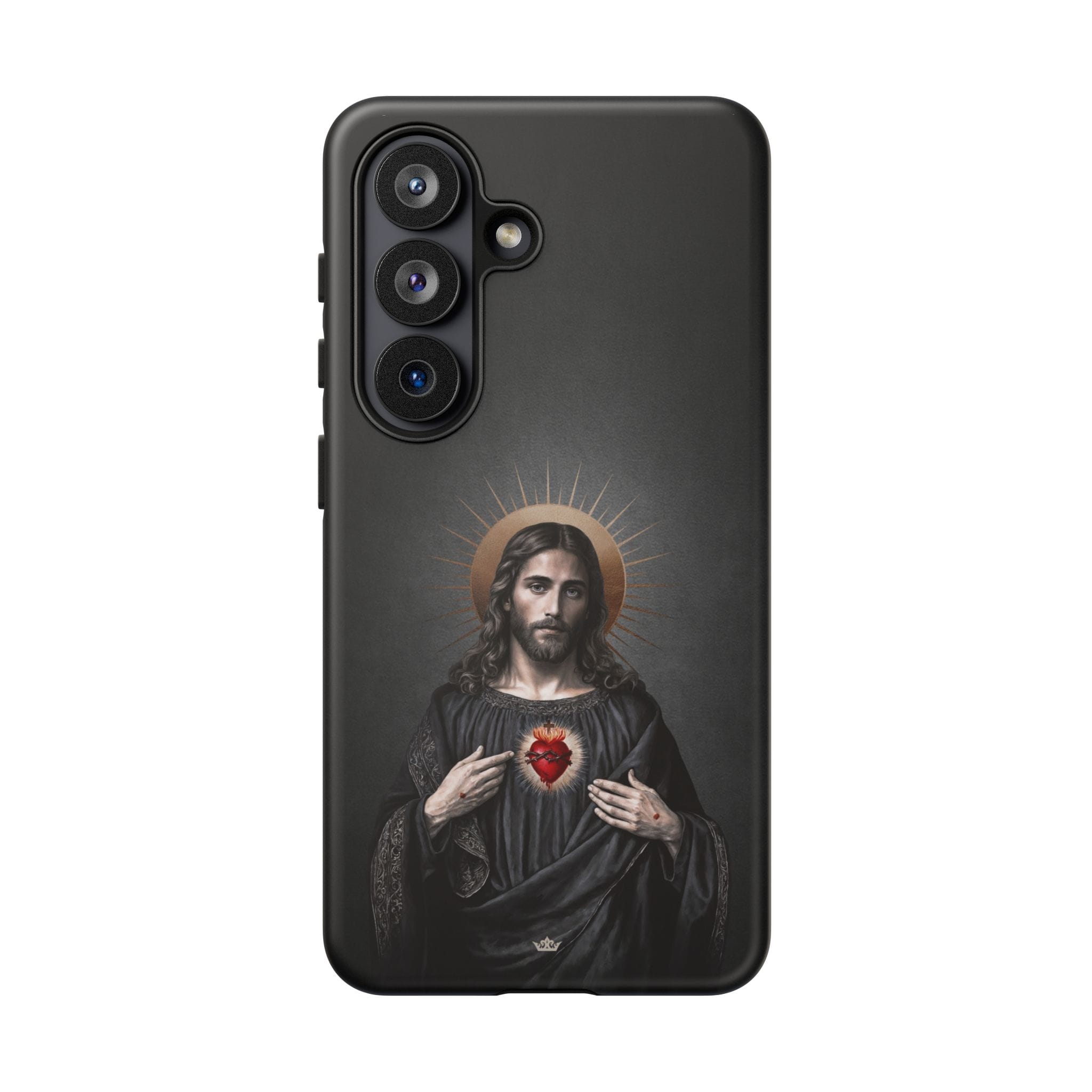 Sacred Heart of Jesus Hard Phone Case (Vintage Black) Copyright VENXARA