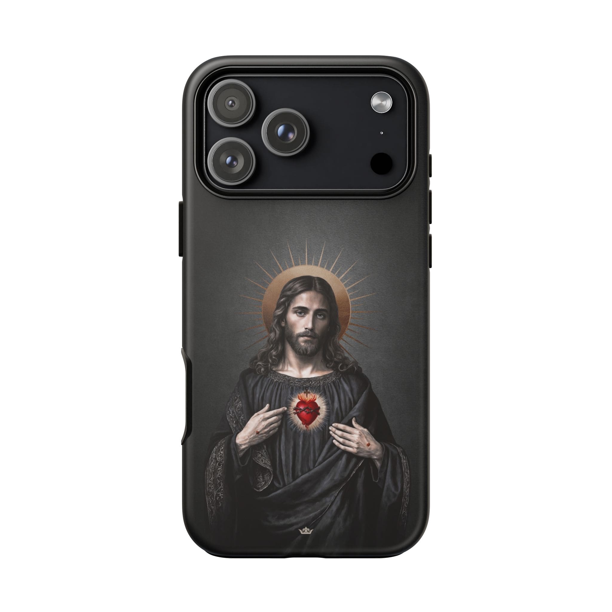 Sacred Heart of Jesus Hard Phone Case (Vintage Black) Copyright VENXARA