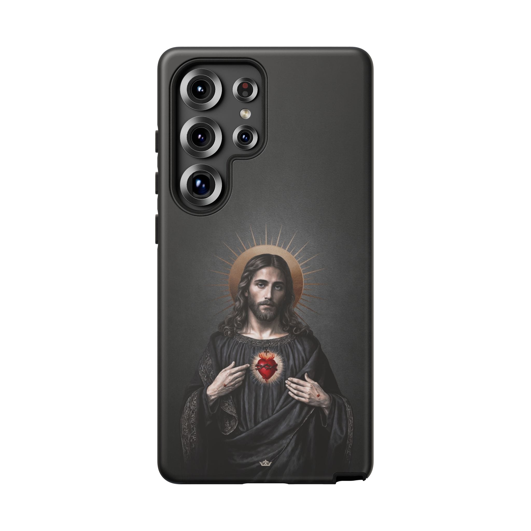 Sacred Heart of Jesus Hard Phone Case (Vintage Black) Copyright VENXARA