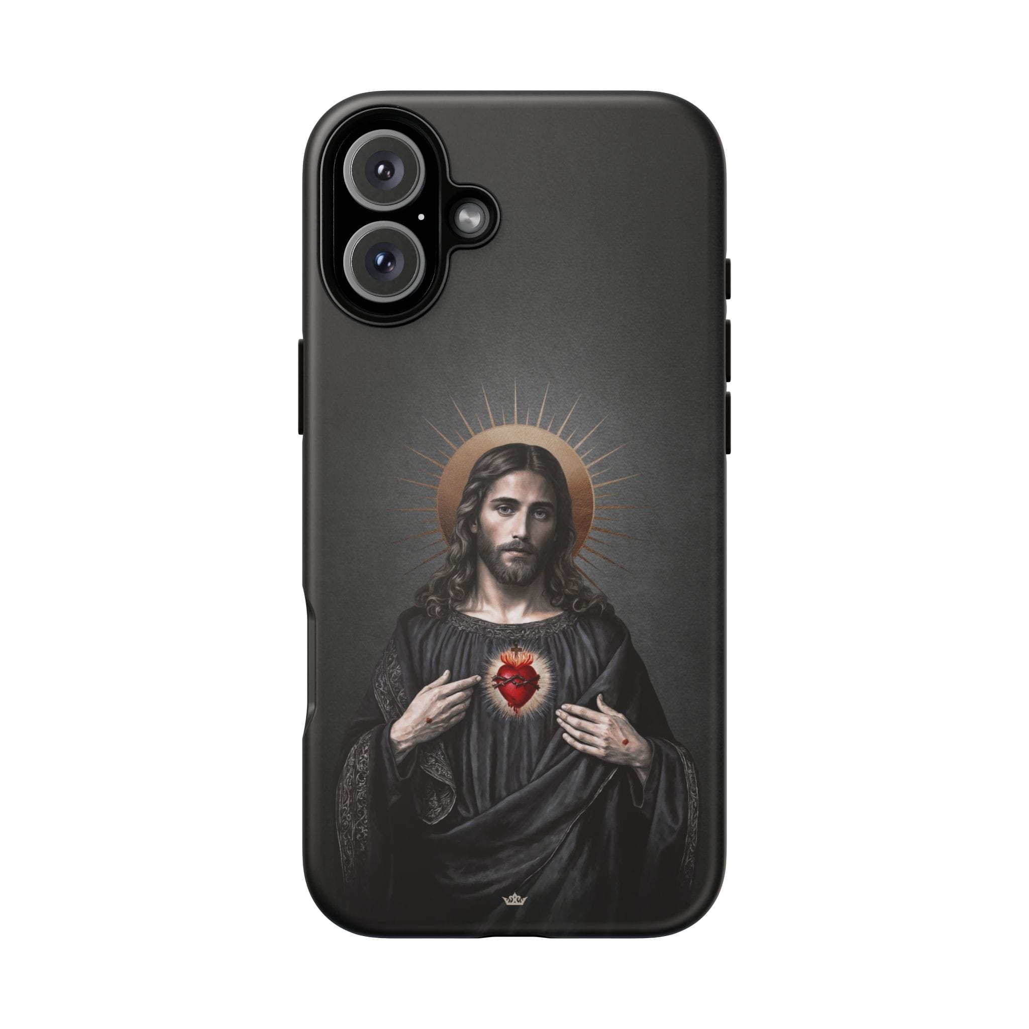 Sacred Heart of Jesus Hard Phone Case (Vintage Black) Copyright VENXARA