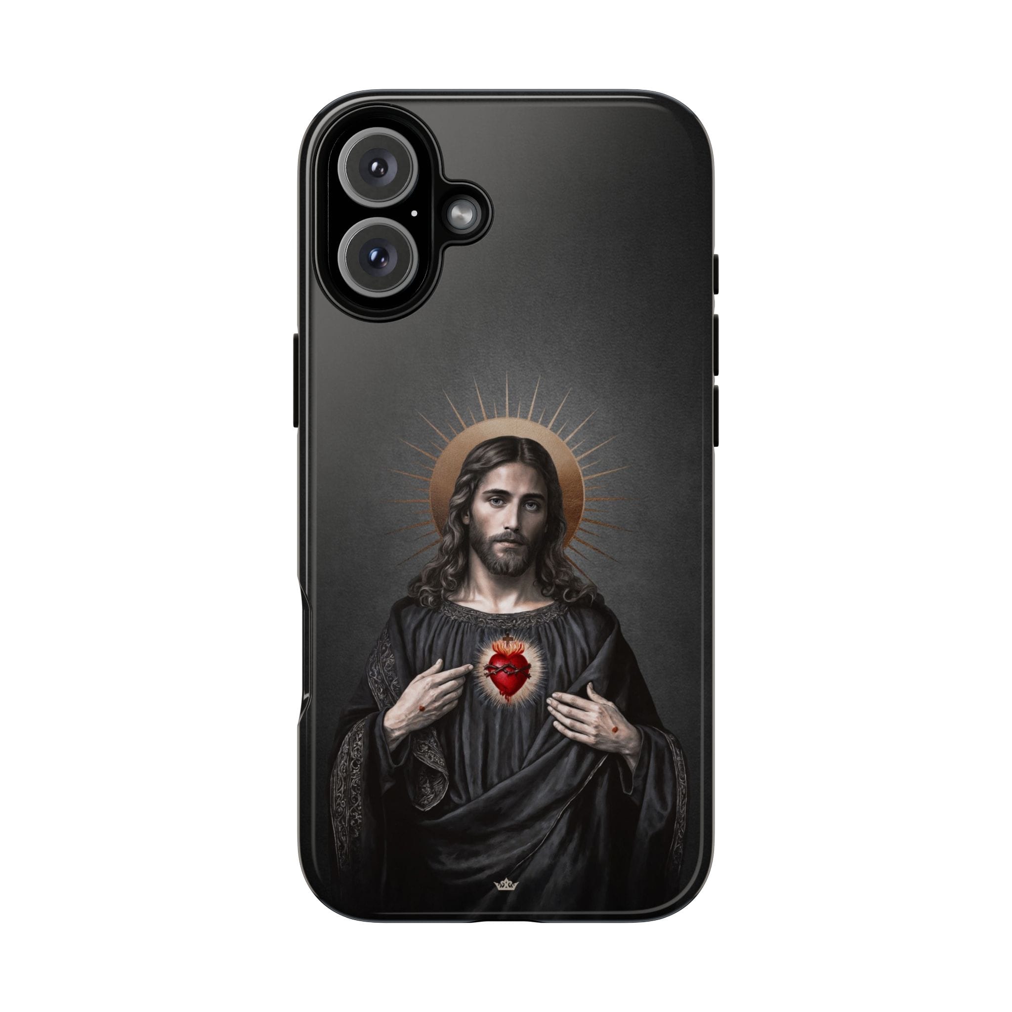 Sacred Heart of Jesus Hard Phone Case (Vintage Black) Copyright VENXARA