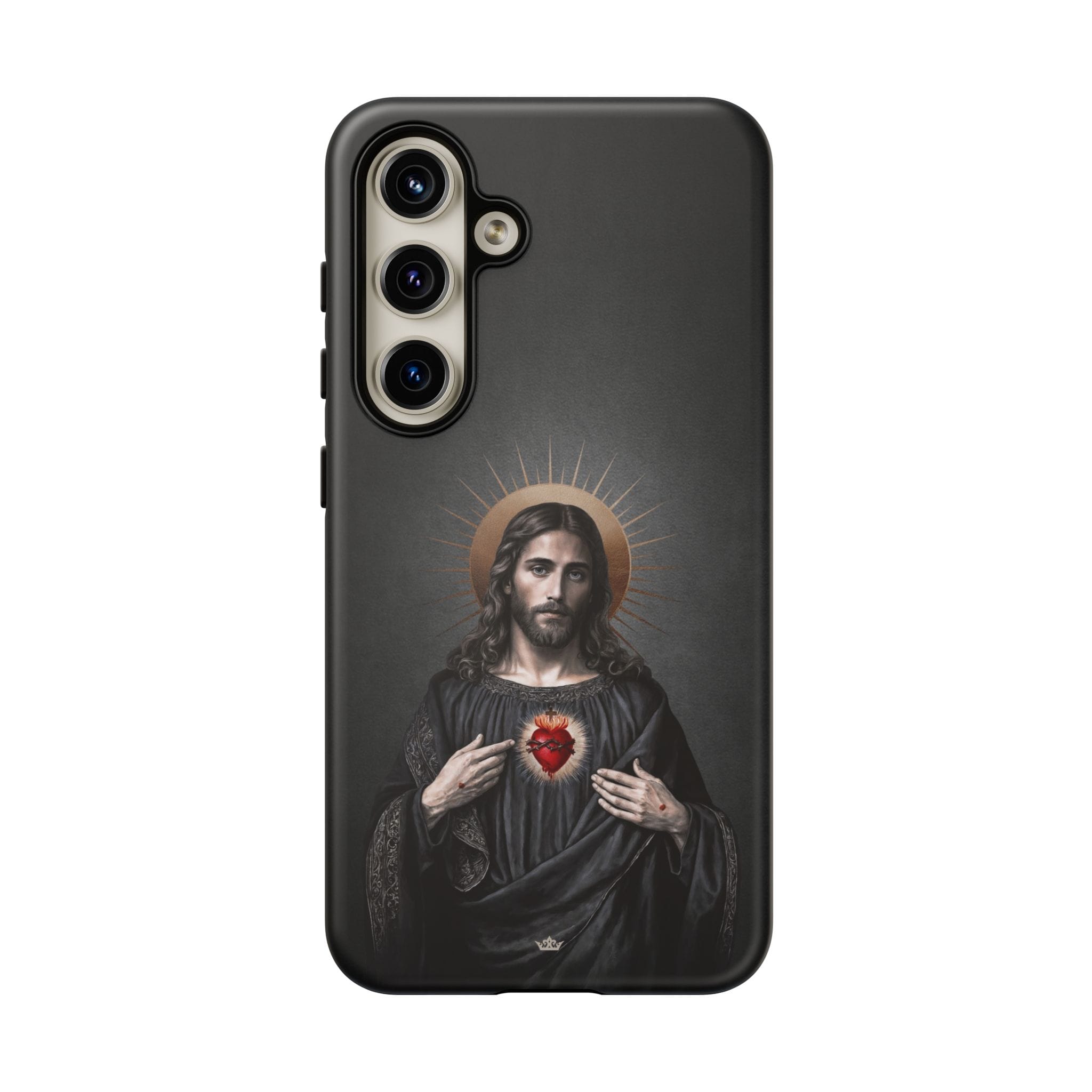 Sacred Heart of Jesus Hard Phone Case (Vintage Black) Copyright VENXARA