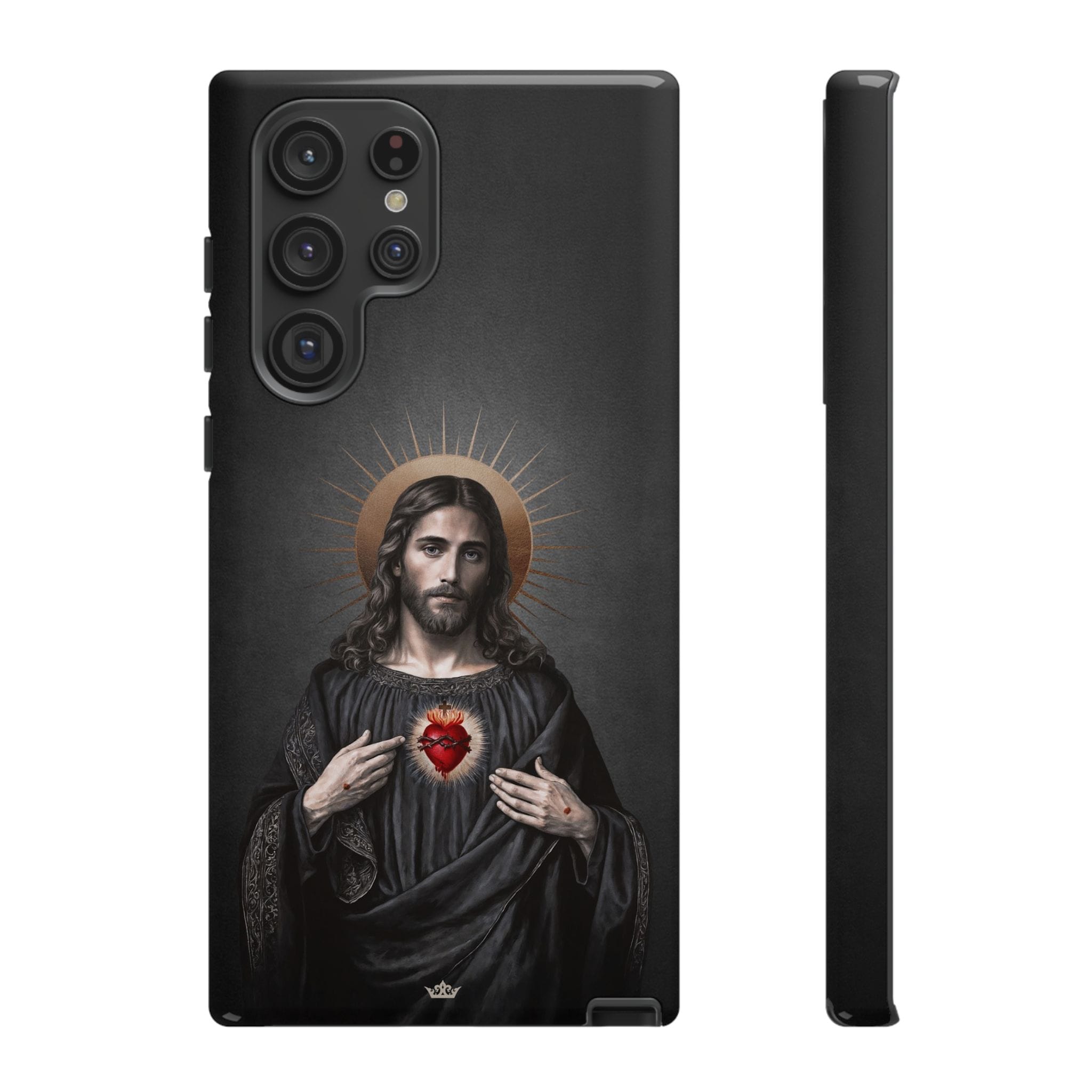 Sacred Heart of Jesus Hard Phone Case (Vintage Black) Copyright VENXARA