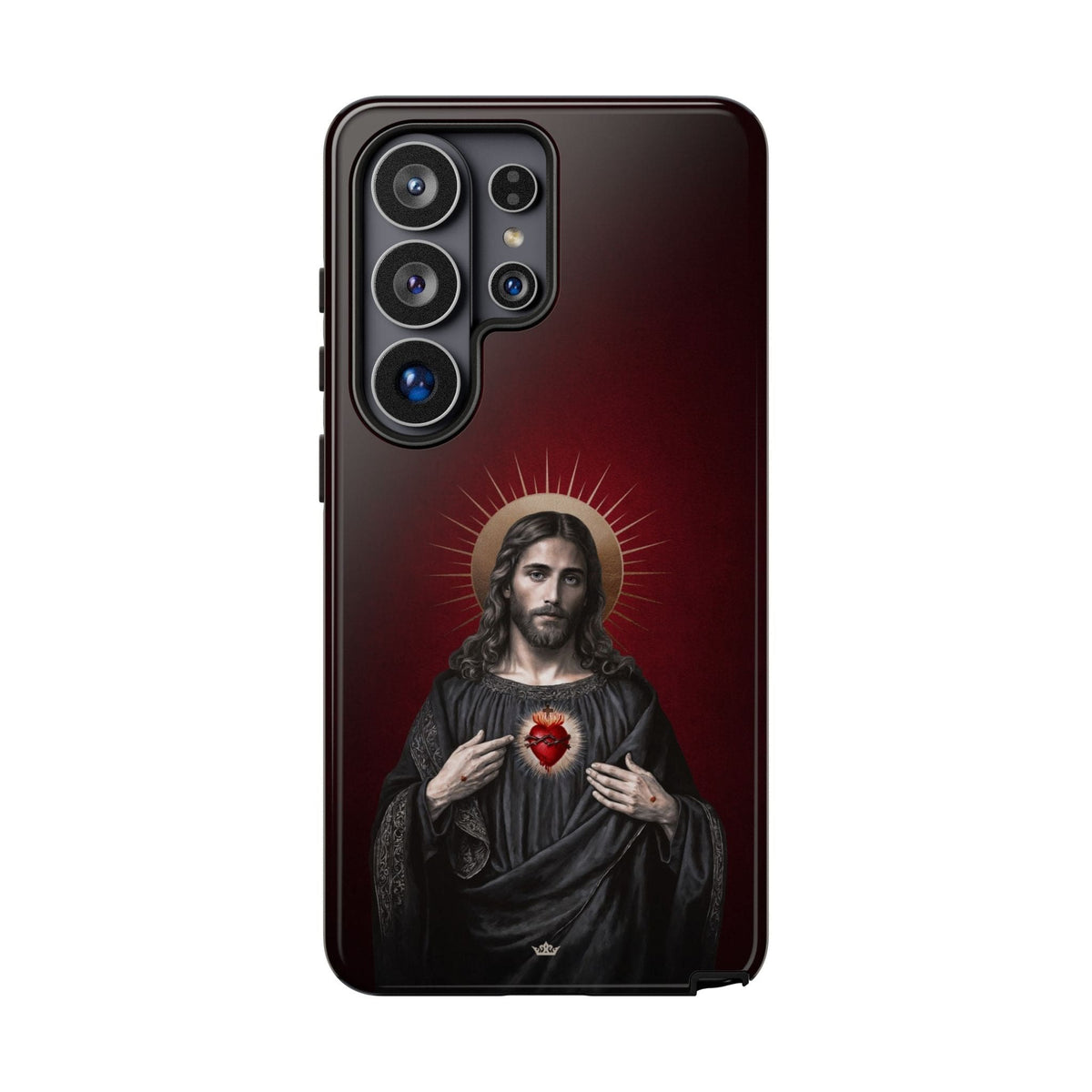 Sacred Heart of Jesus Hard Phone Case (Vintage Garnet) Copyright VENXARA