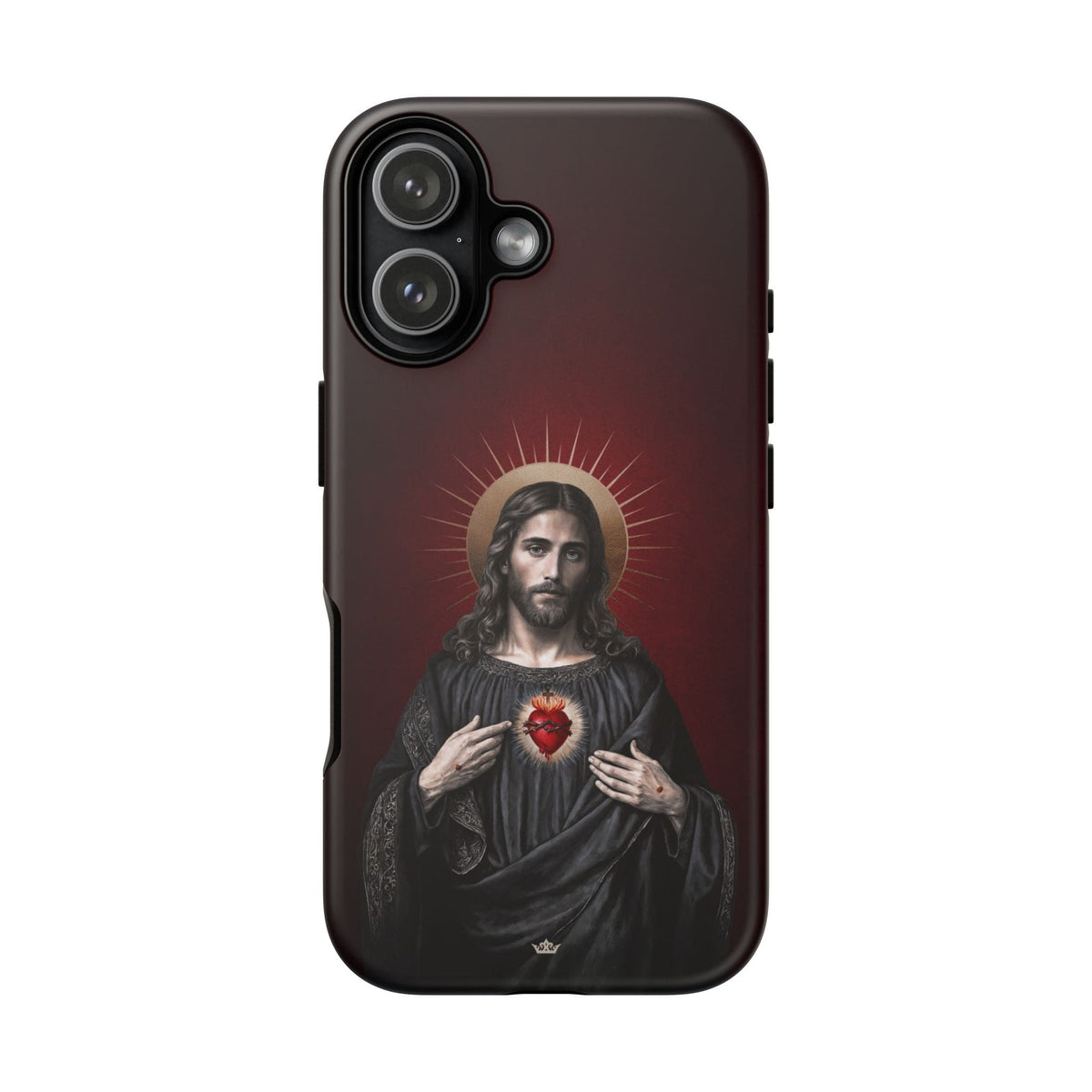 Sacred Heart of Jesus Hard Phone Case (Vintage Garnet) Copyright VENXARA
