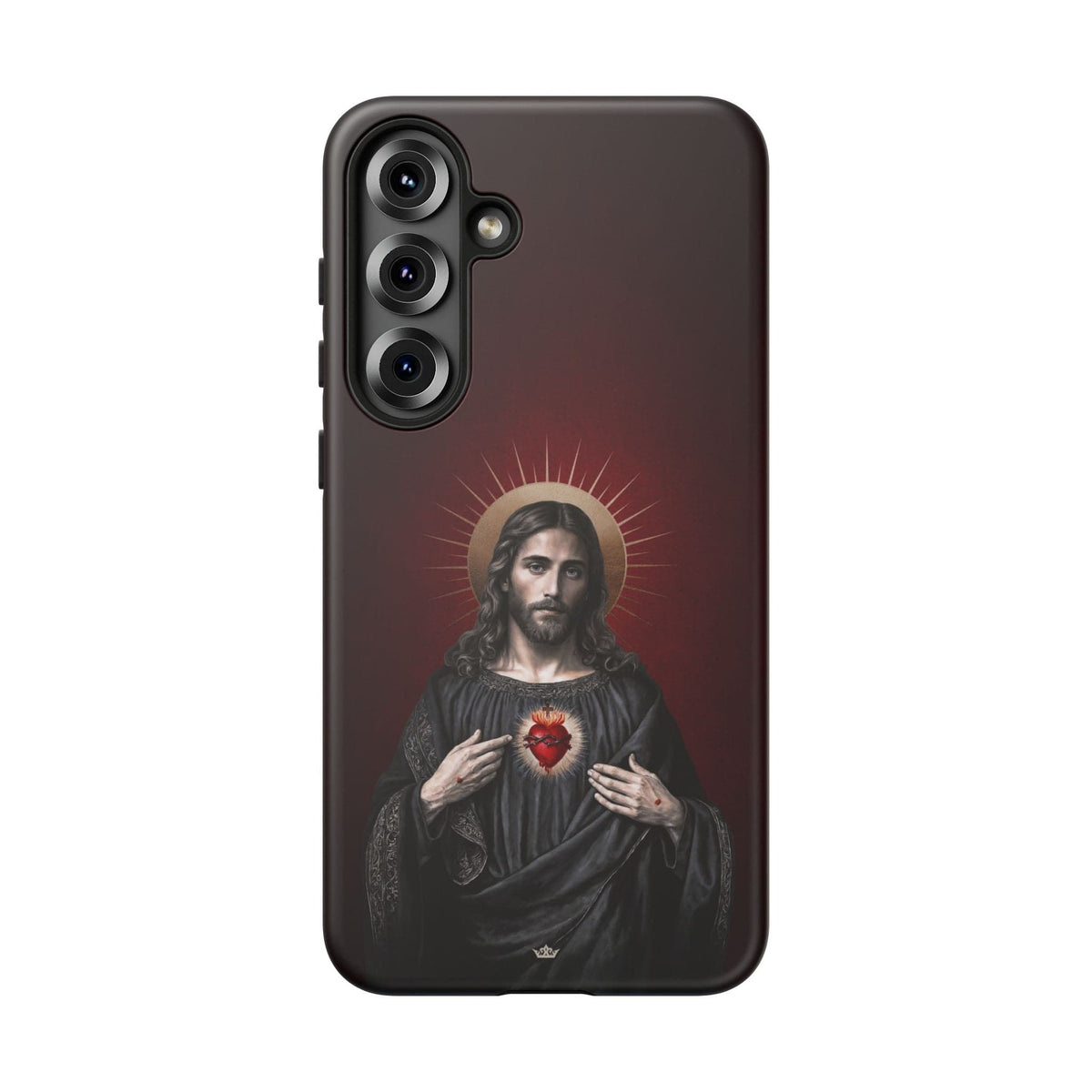 Sacred Heart of Jesus Hard Phone Case (Vintage Garnet) Copyright VENXARA