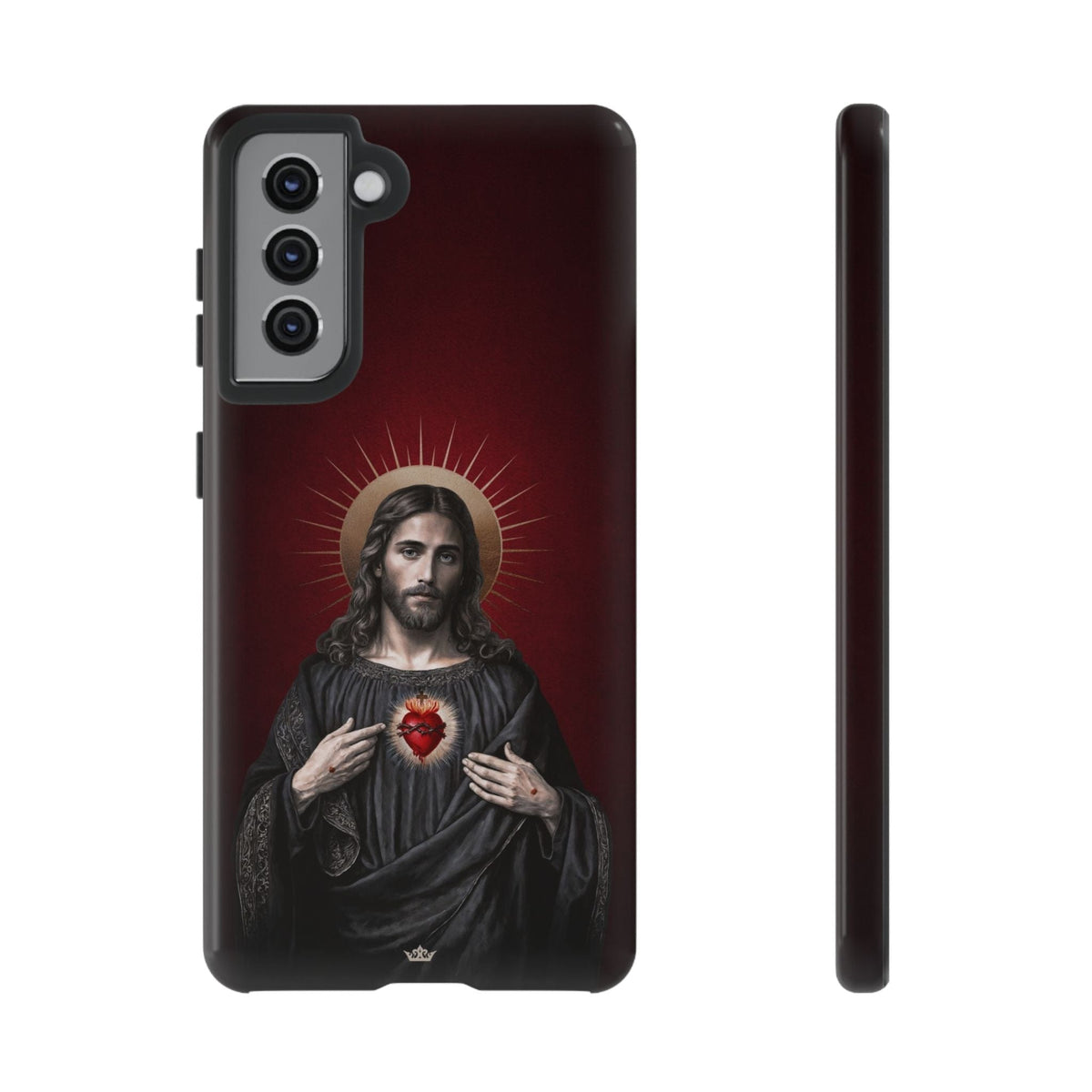 Sacred Heart of Jesus Hard Phone Case (Vintage Garnet) Copyright VENXARA