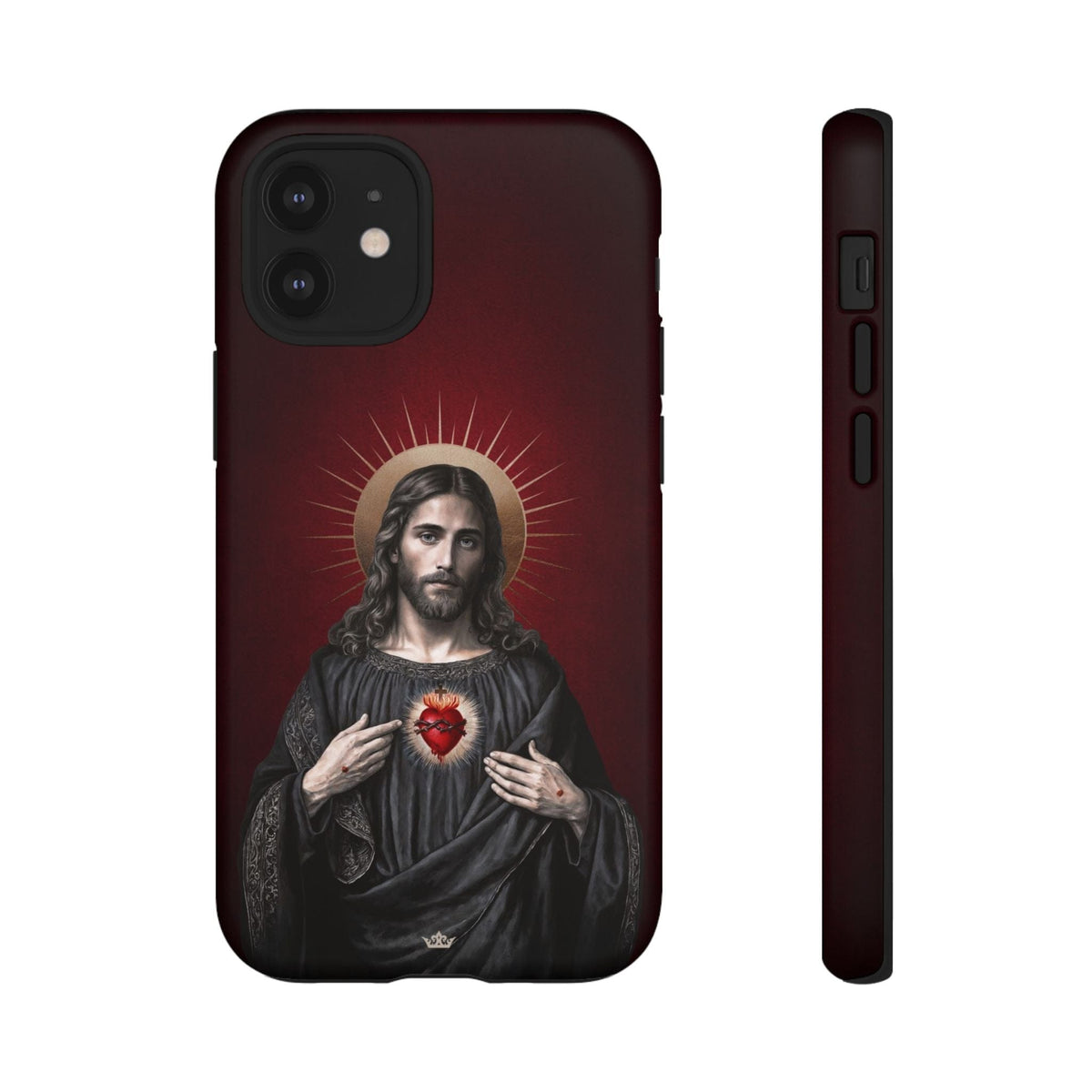 Sacred Heart of Jesus Hard Phone Case (Vintage Garnet) Copyright VENXARA