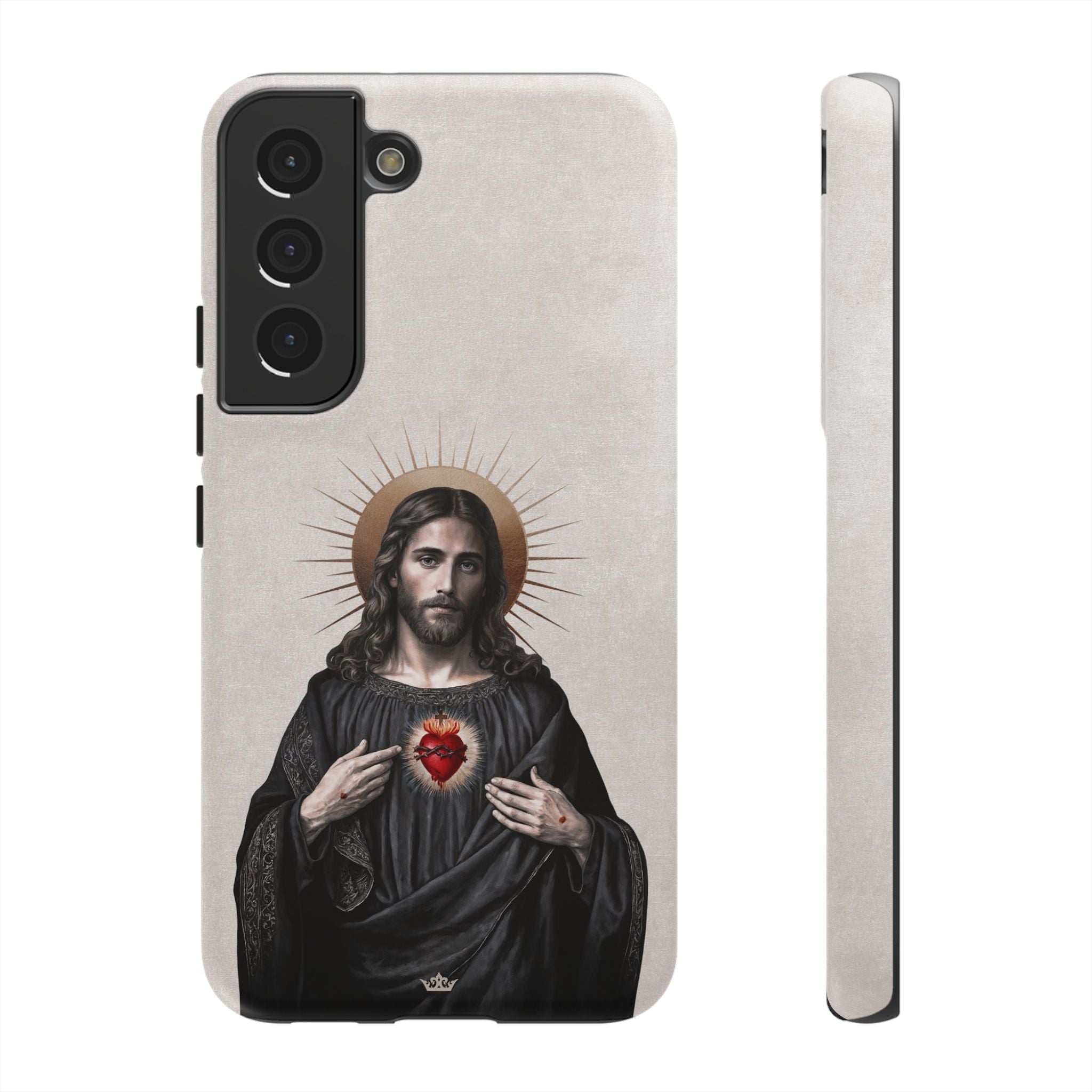 Sacred Heart of Jesus Hard Phone Case (Vintage Ivory) - VENXARA