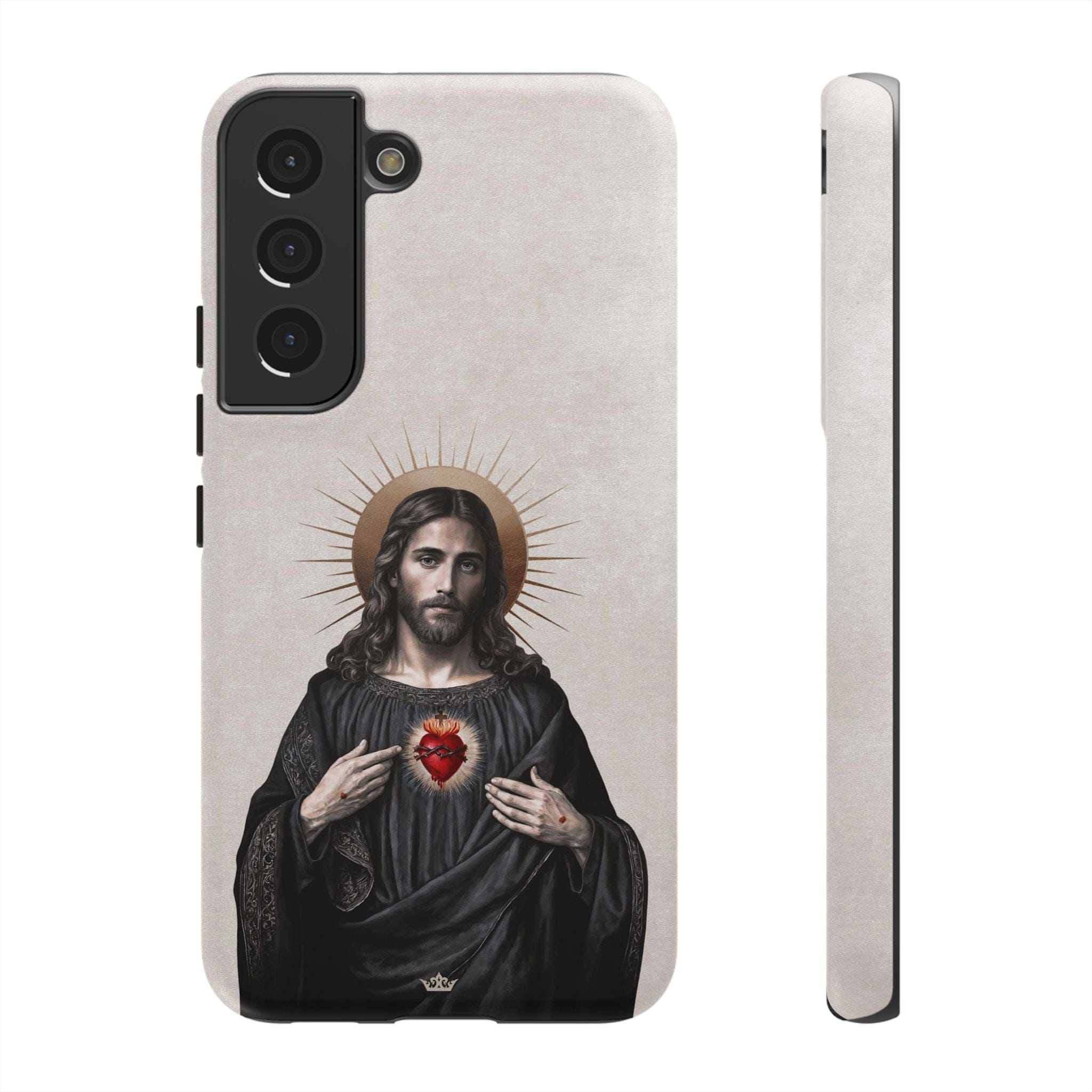Sacred Heart of Jesus Hard Phone Case (Vintage Ivory) Copyright VENXARA