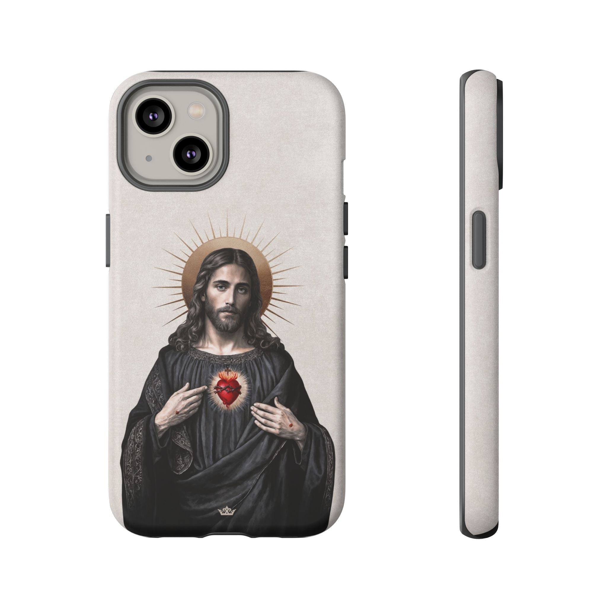 Sacred Heart of Jesus Hard Phone Case (Vintage Ivory) - VENXARA