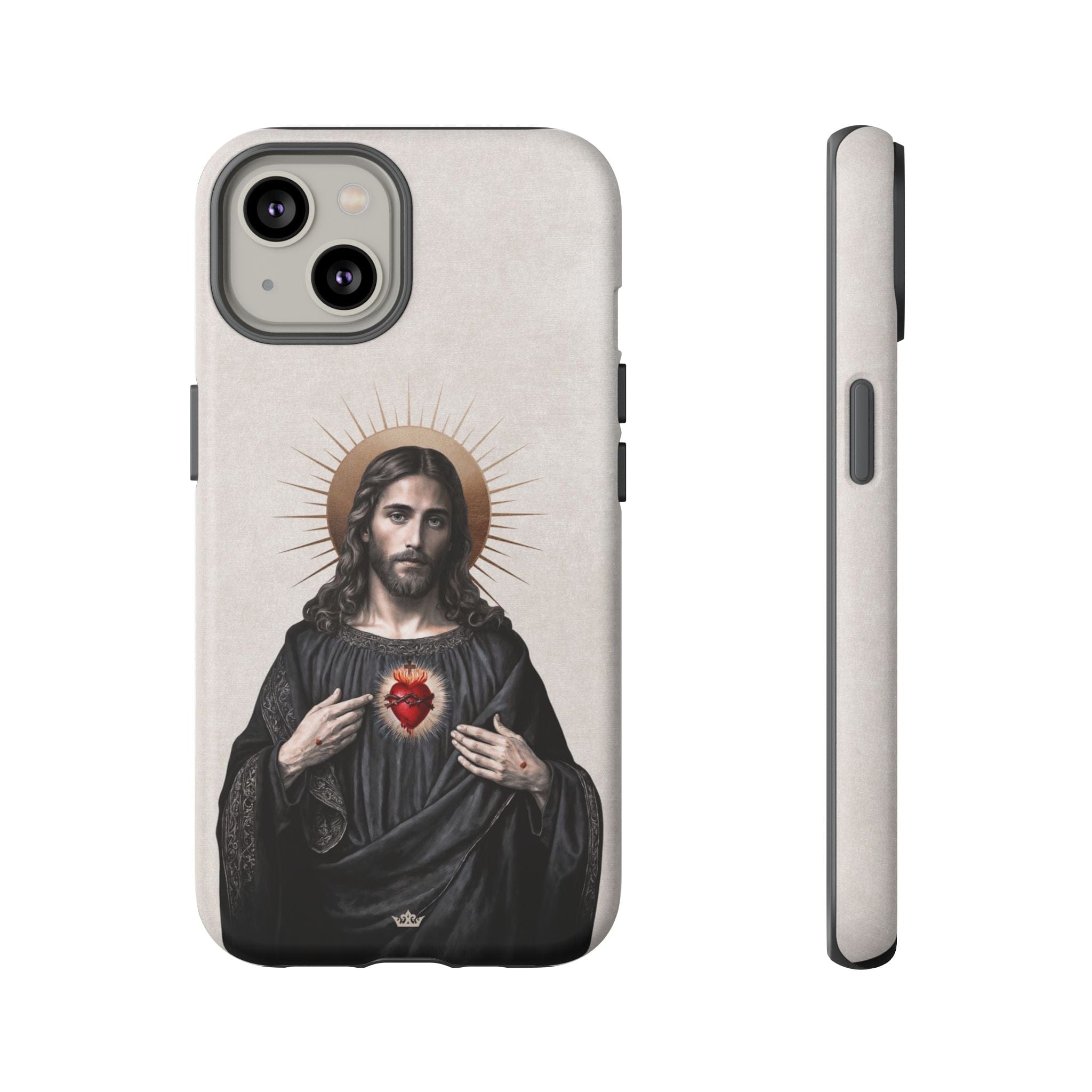Sacred Heart of Jesus Hard Phone Case (Vintage Ivory) Copyright VENXARA