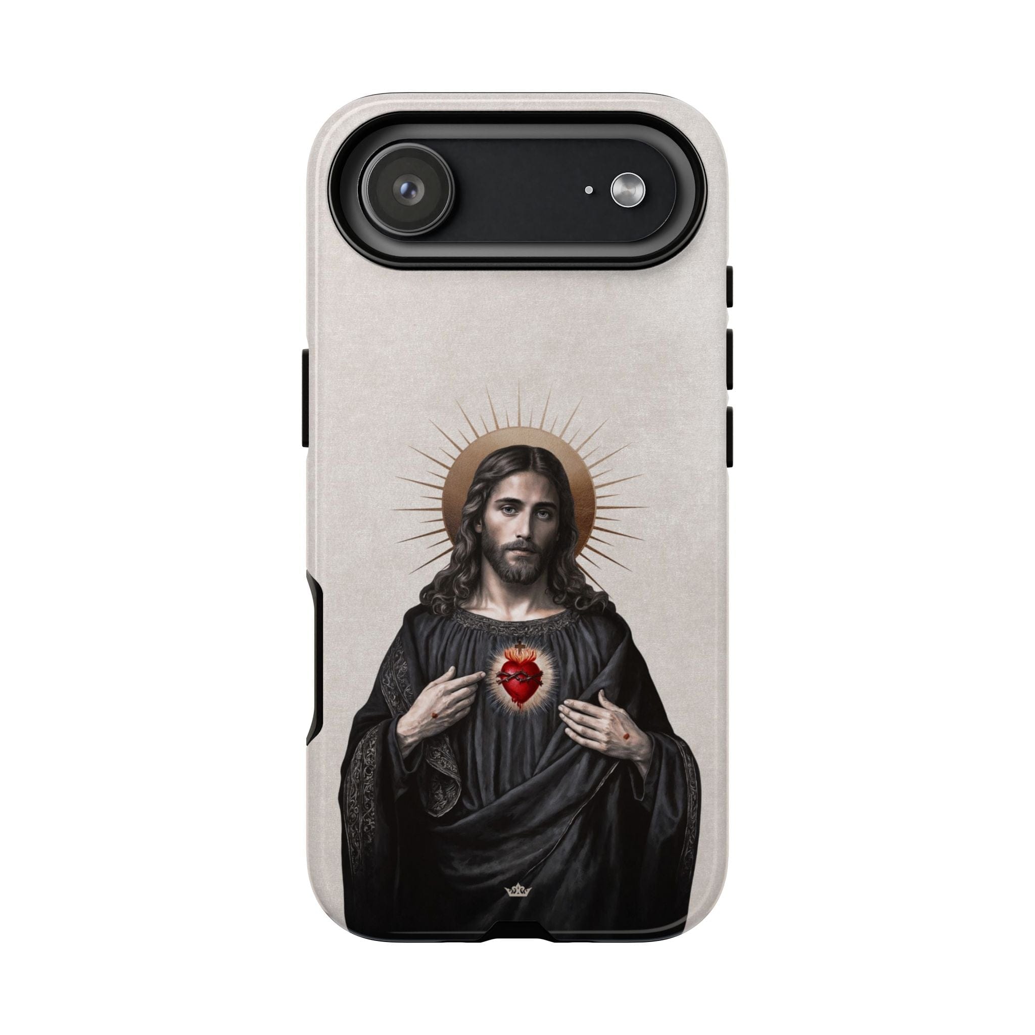 Sacred Heart of Jesus Hard Phone Case (Vintage Ivory) Copyright VENXARA