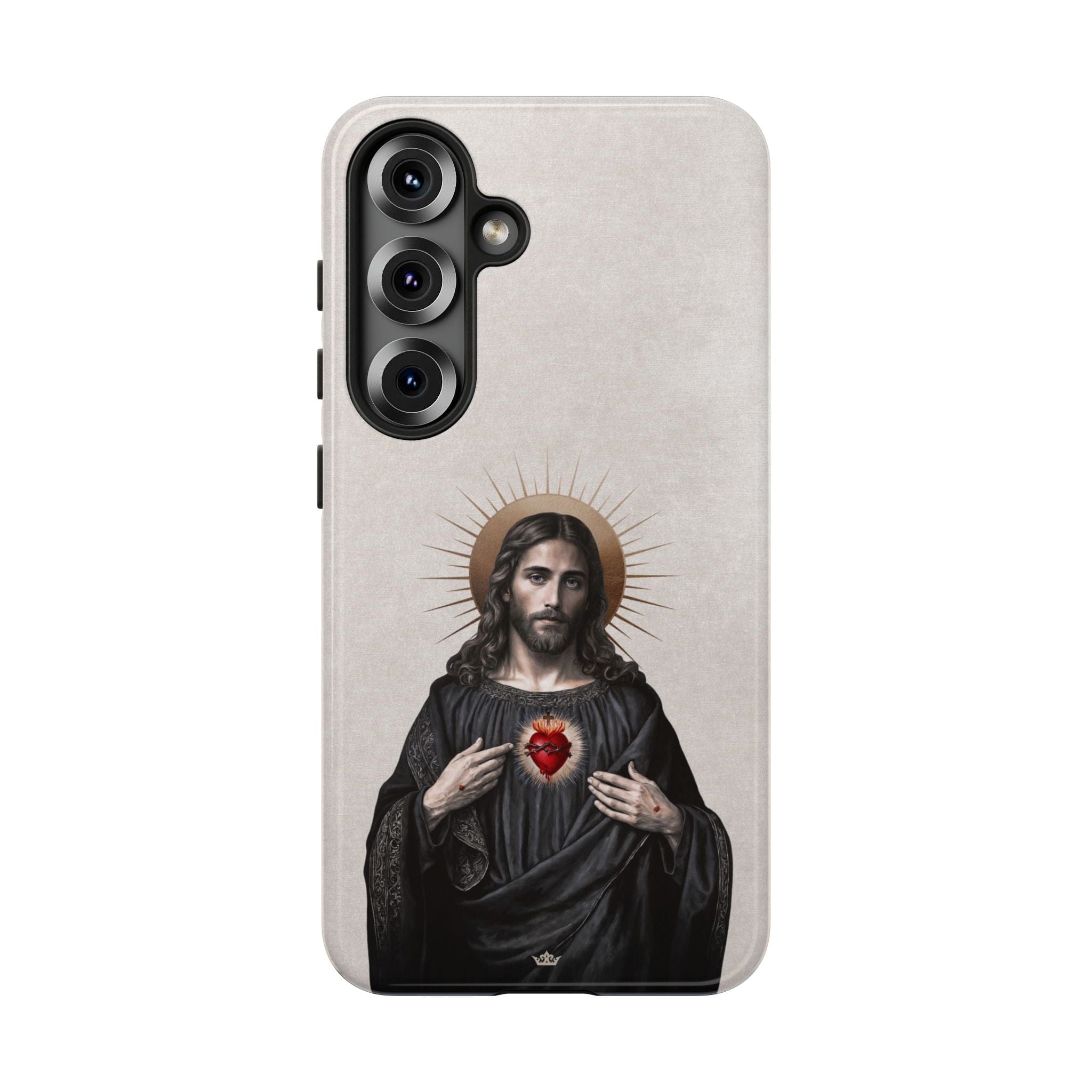 Sacred Heart of Jesus Hard Phone Case (Vintage Ivory) Copyright VENXARA