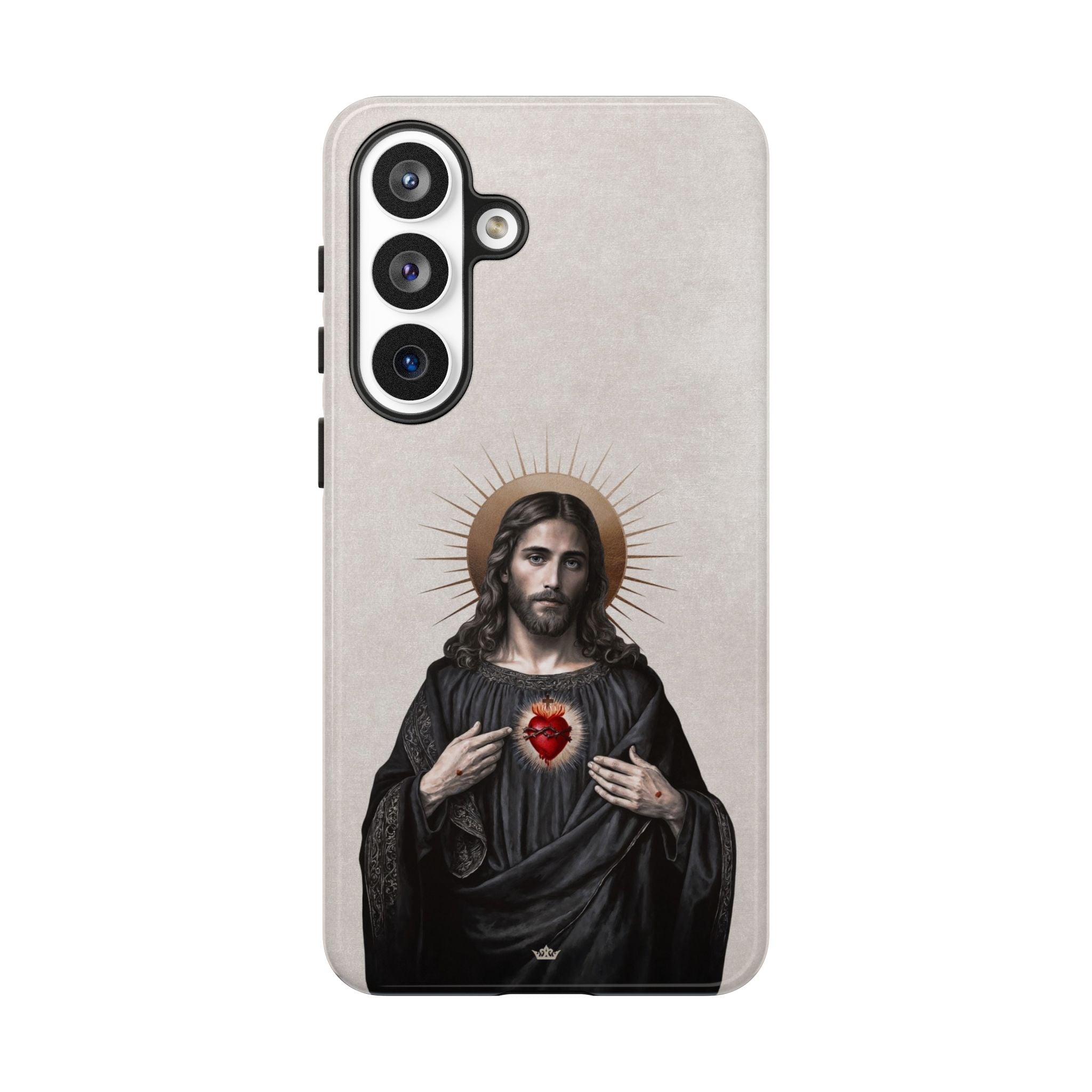 Sacred Heart of Jesus Hard Phone Case (Vintage Ivory) - VENXARA