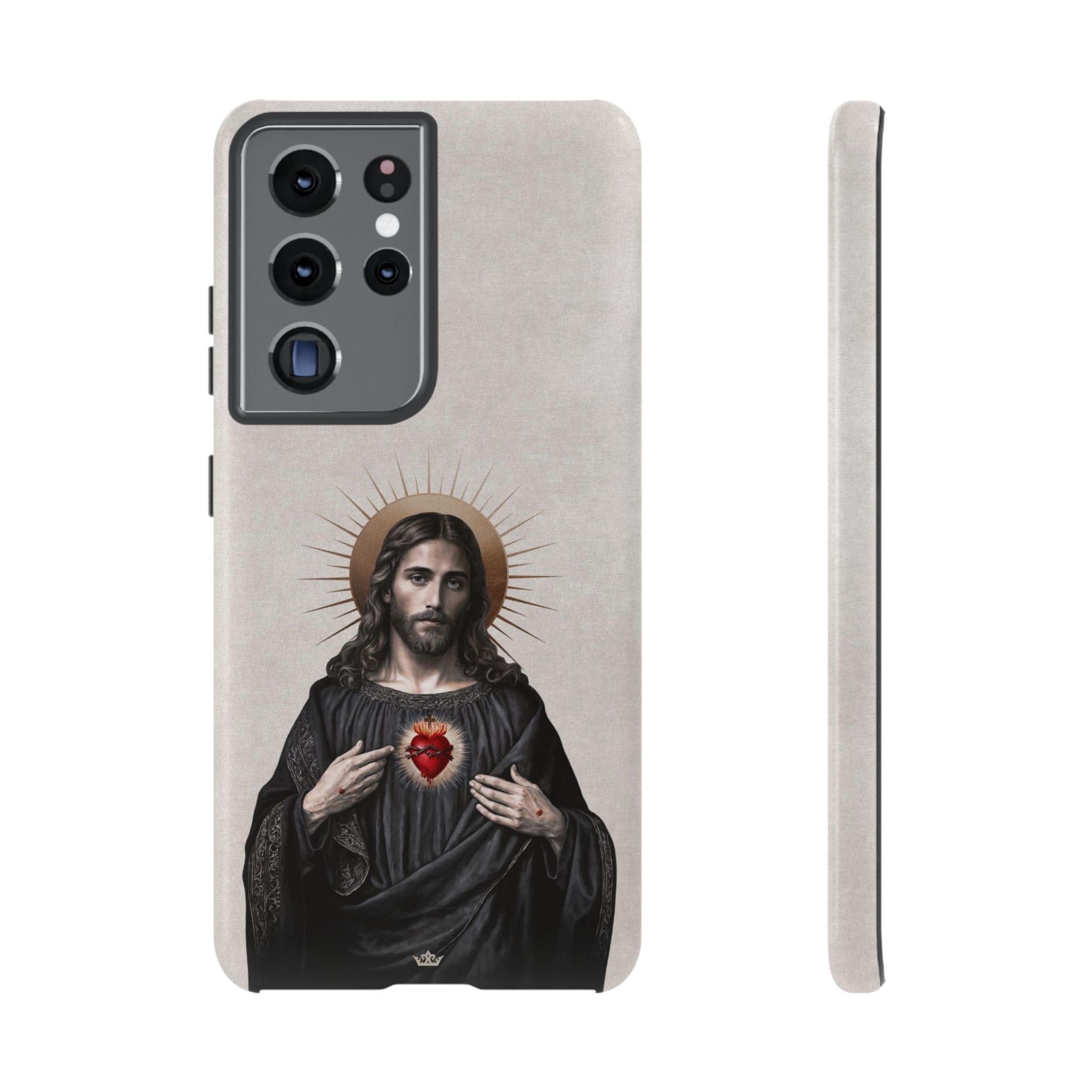 Sacred Heart of Jesus Hard Phone Case (Vintage Ivory) Copyright VENXARA